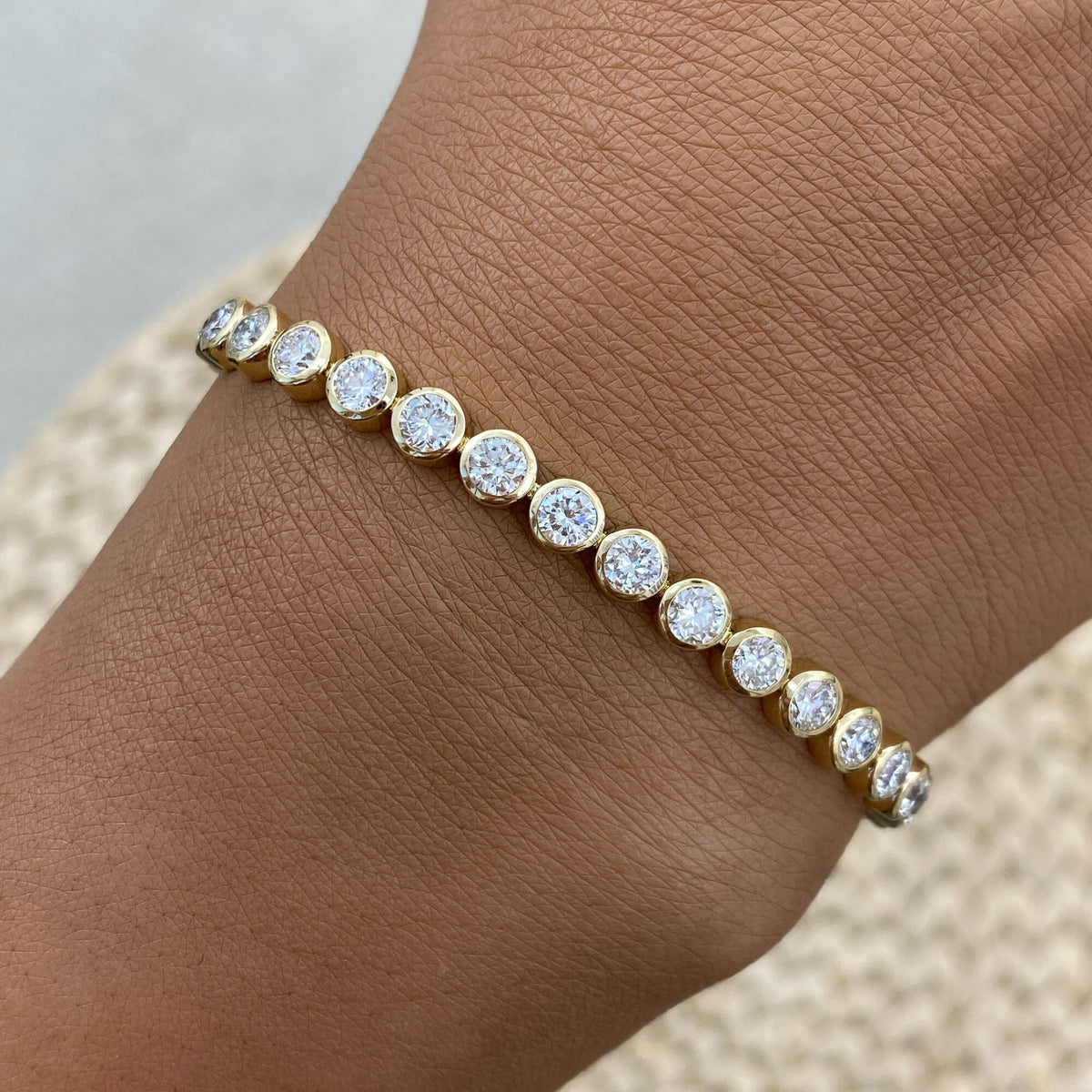 Riley 3.0 Lab-Grown Diamond Tennis, Bezel Bracelets