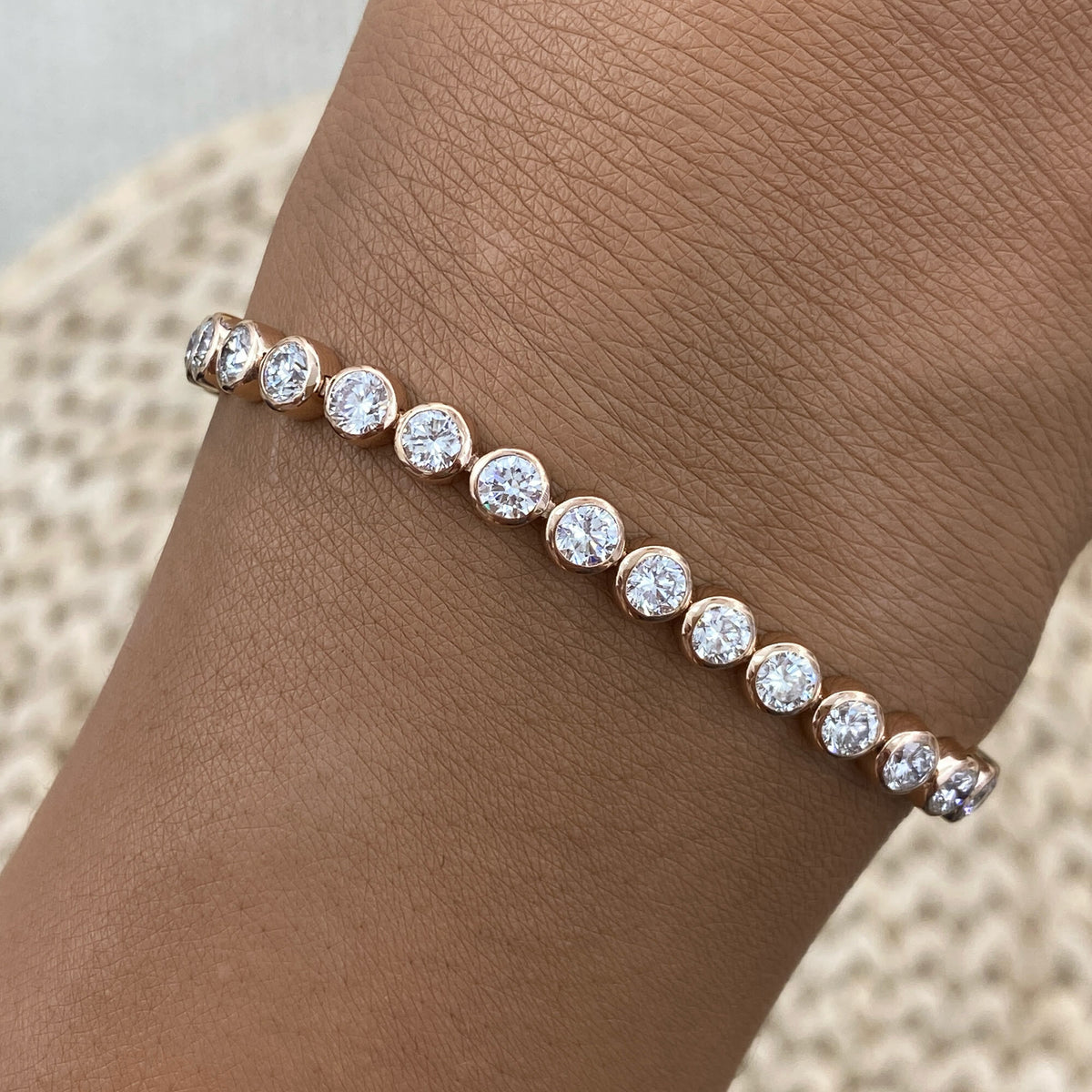 Riley 3.0 Lab-Grown Diamond Tennis, Bezel Bracelets