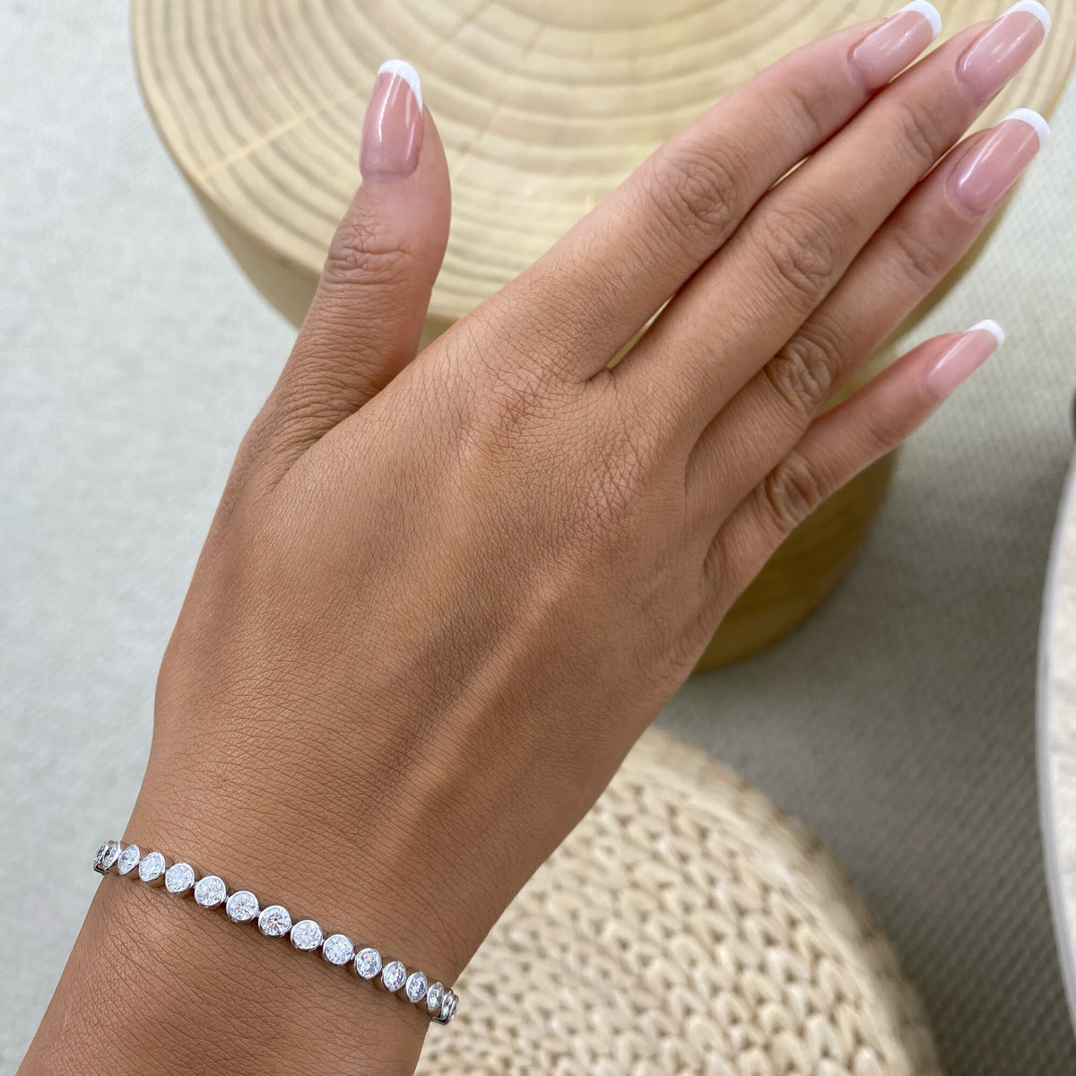 Riley 2.9 Lab-Grown Diamond Tennis, Bezel Bracelets