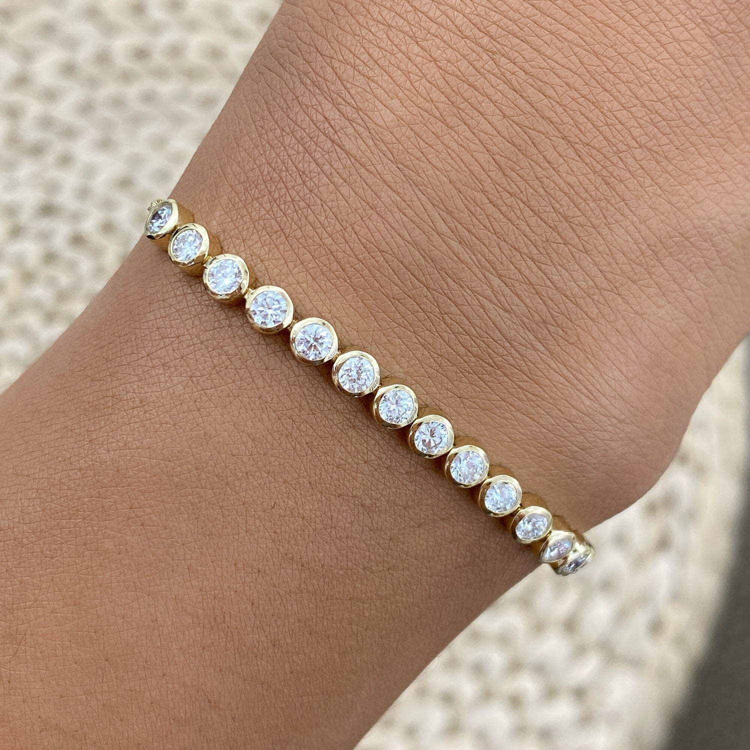 Riley 2.1 Lab-Grown Diamond Tennis, Bezel Bracelets