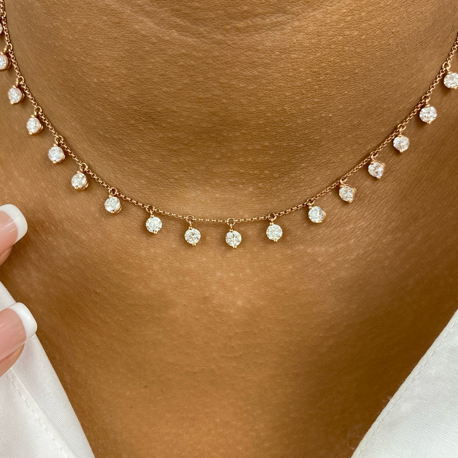 Rose 3.5 Lab-Grown Diamond Chain, Tennis Necklaces
