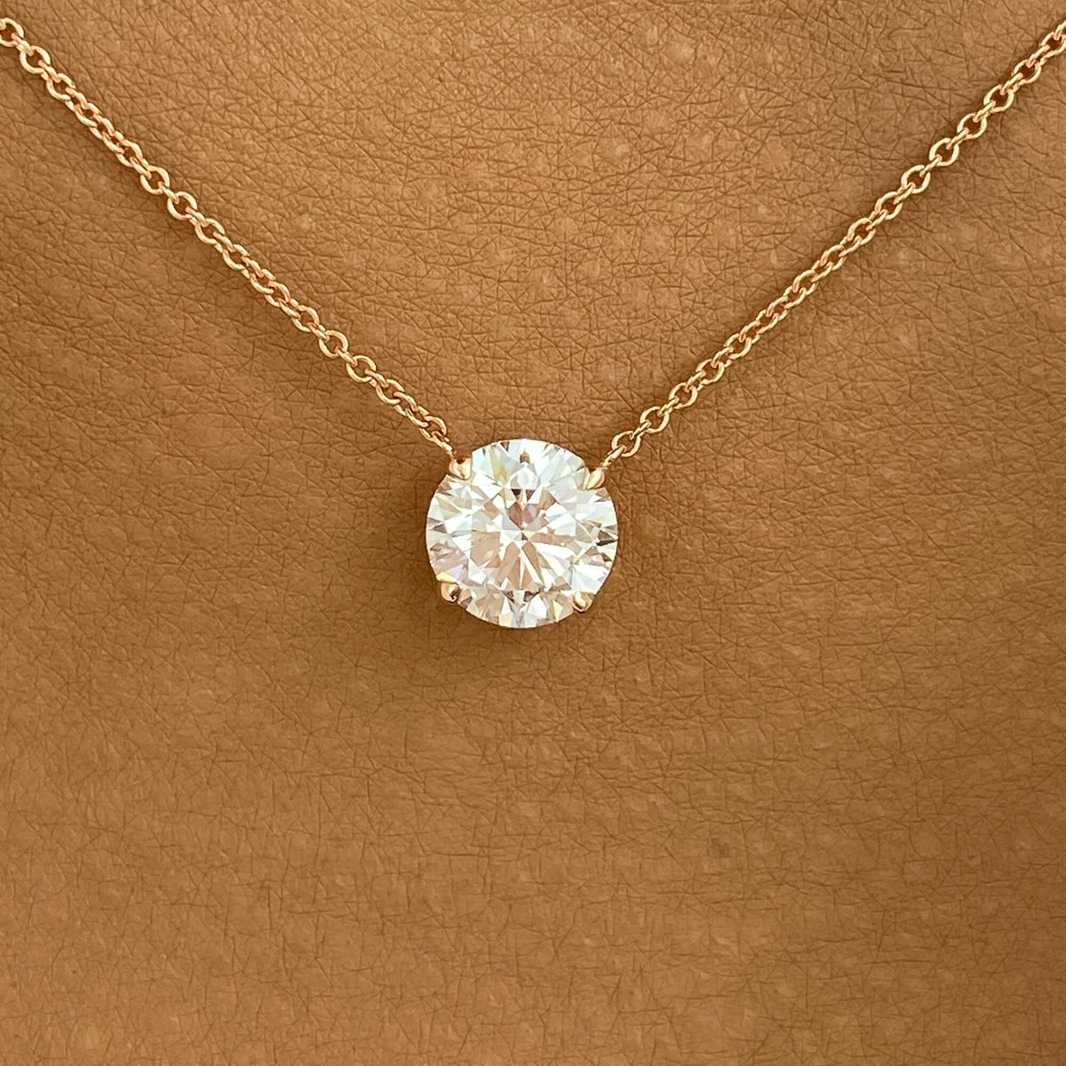 Summer 2.0 Round Lab-Grown Diamond Solitaire, Chain Pendant