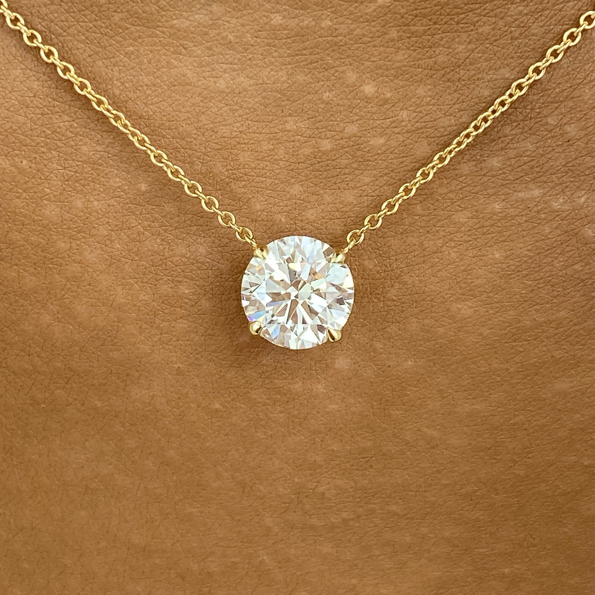 Summer 2.0 Round Lab-Grown Diamond Solitaire, Chain Pendant