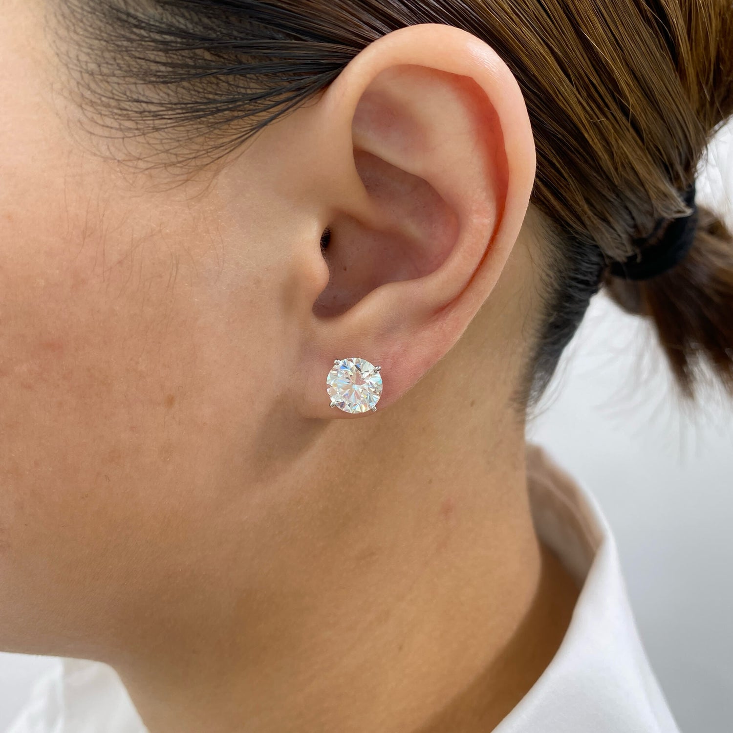 Stacey 5.0 Round Lab-Grown Diamond Studs Earrings