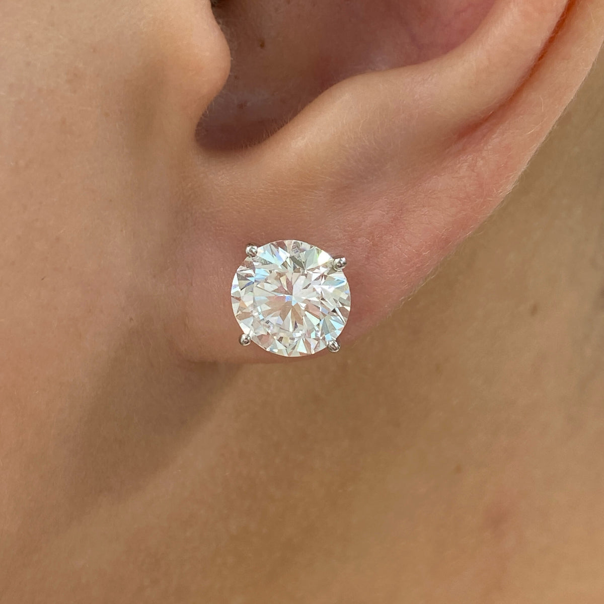 Stacey 5.0 Round Lab-Grown Diamond Studs Earrings