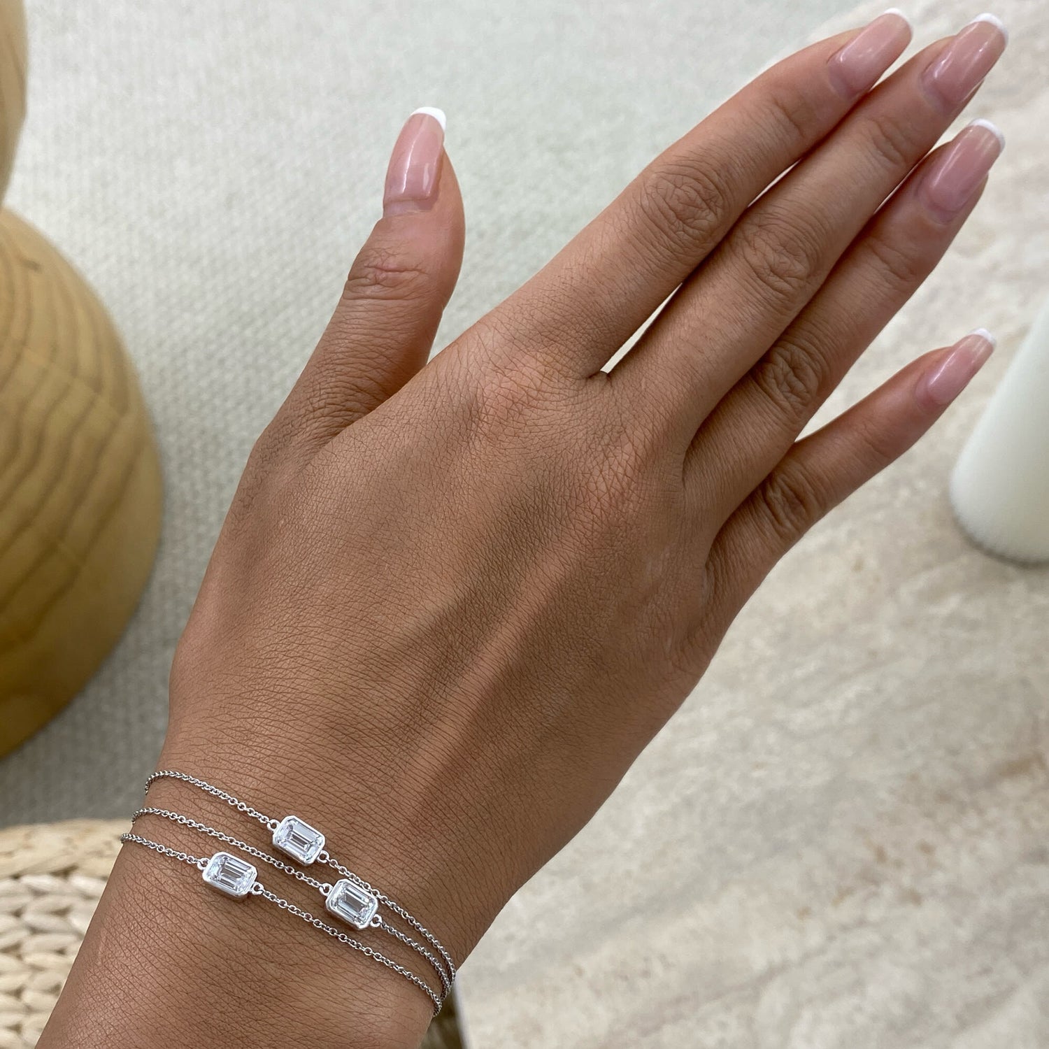 Tracy 2.0 Lab-Grown Diamond Chain, Bezel Bracelets
