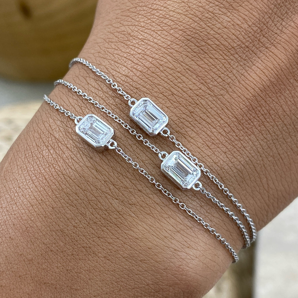 Tracy 2.0 Lab-Grown Diamond Chain, Bezel Bracelets