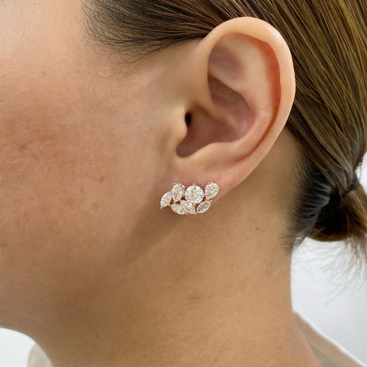 Zoey 4.3 Lab-Grown Diamond Studs, Bouquet Earrings