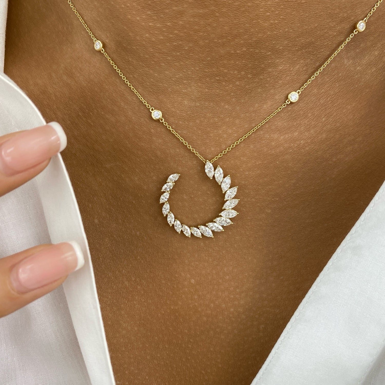 Yasmin 2.3 Lab-Grown Diamond Chain, Bezel Necklace