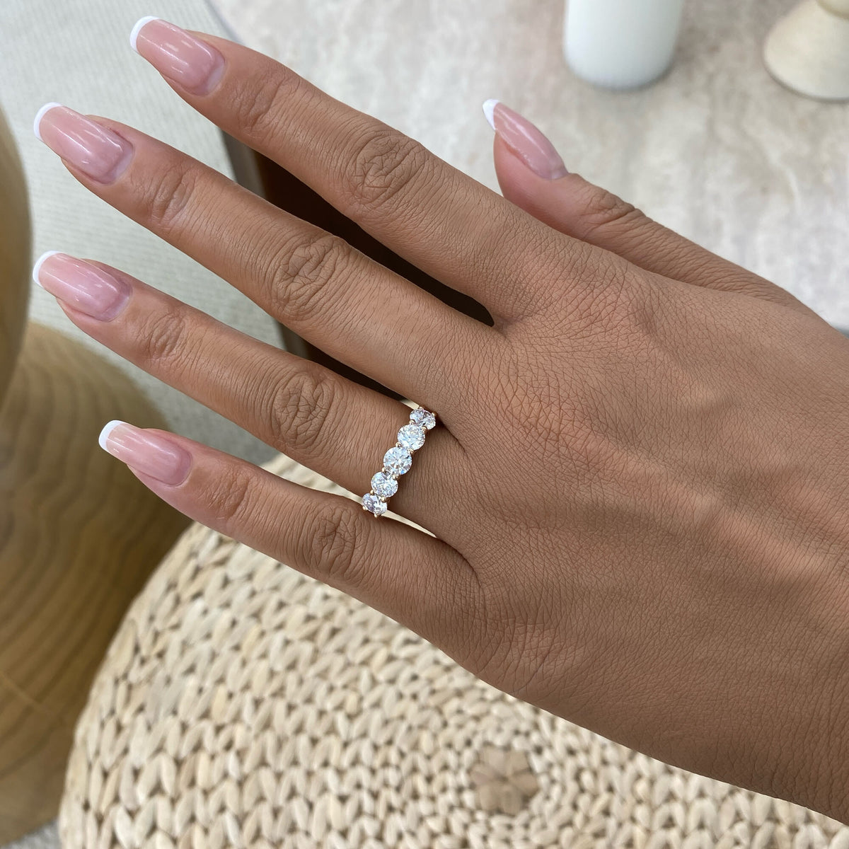 Joanna 1.9 Lab-Grown Diamond Half-Eternity, Side Stone Ring