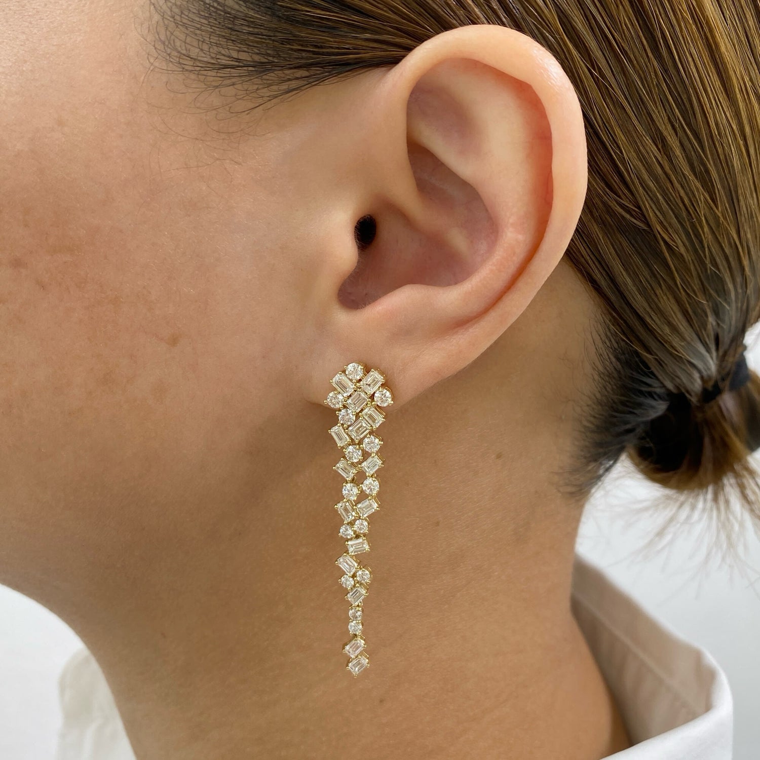 Jennifer 4.6 Lab-Grown Diamond Drop, Bouquet Earrings
