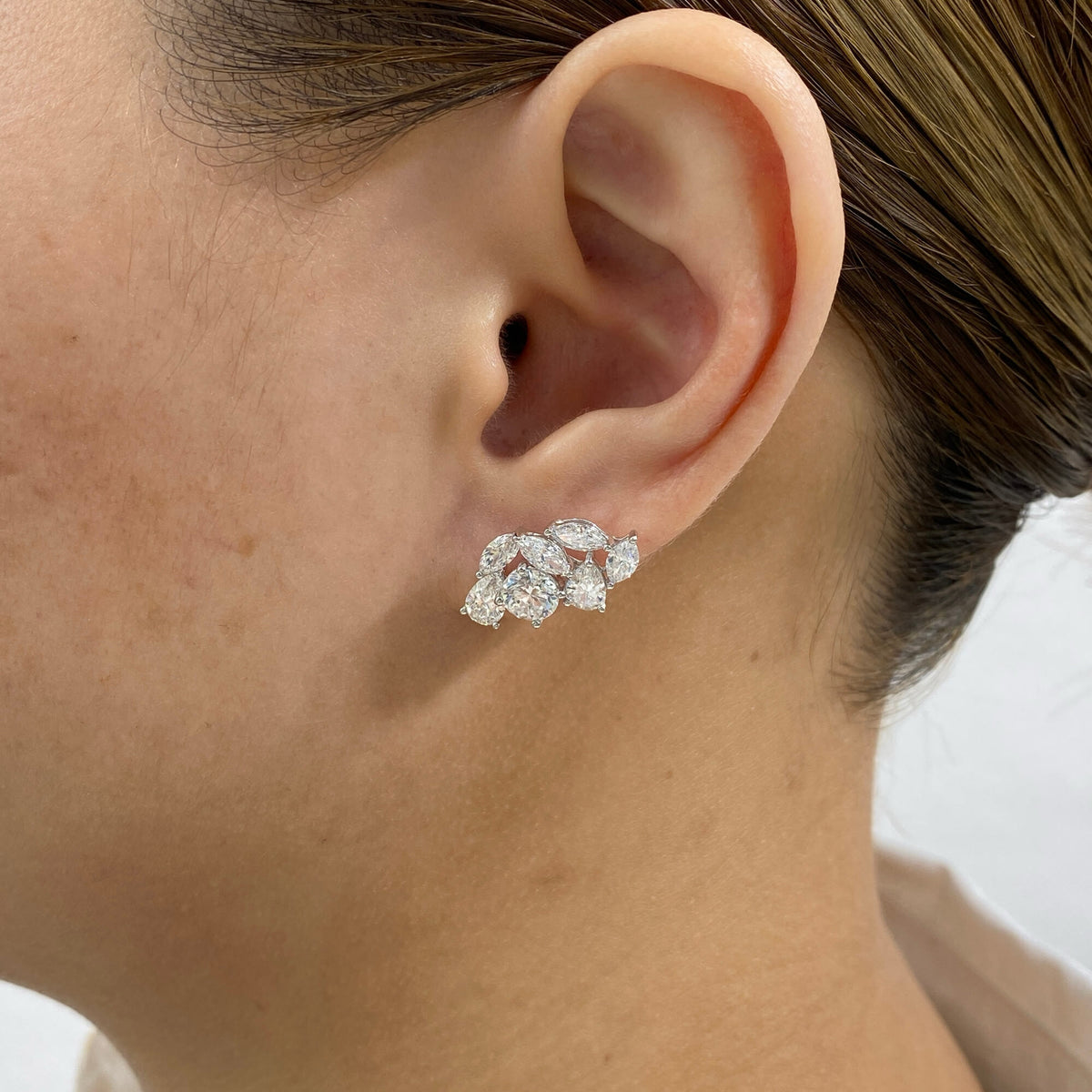 Zoey 4.3 Lab-Grown Diamond Studs, Bouquet Earrings