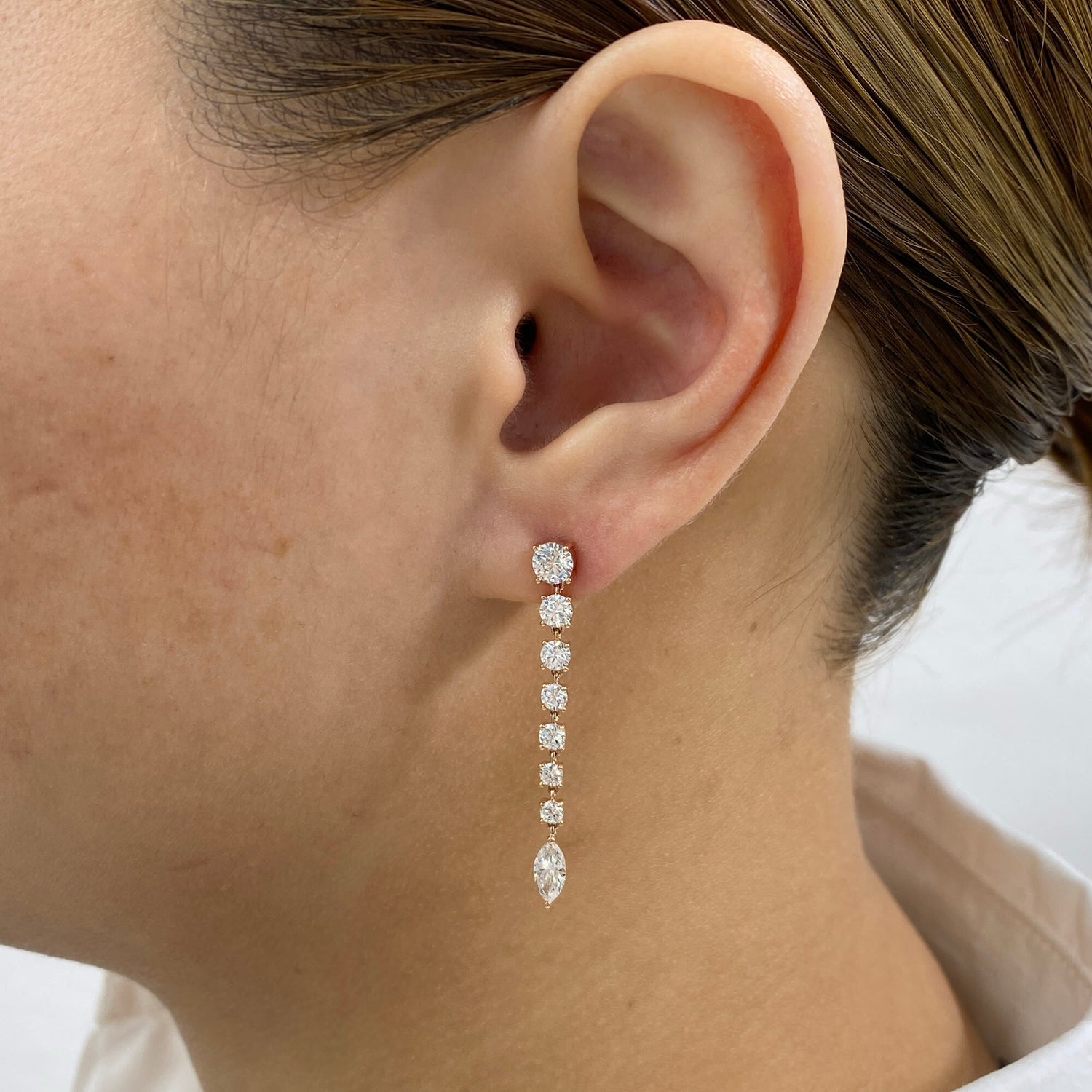 Kelly 2.5 Lab-Grown Diamond Drop, Chain Earrings