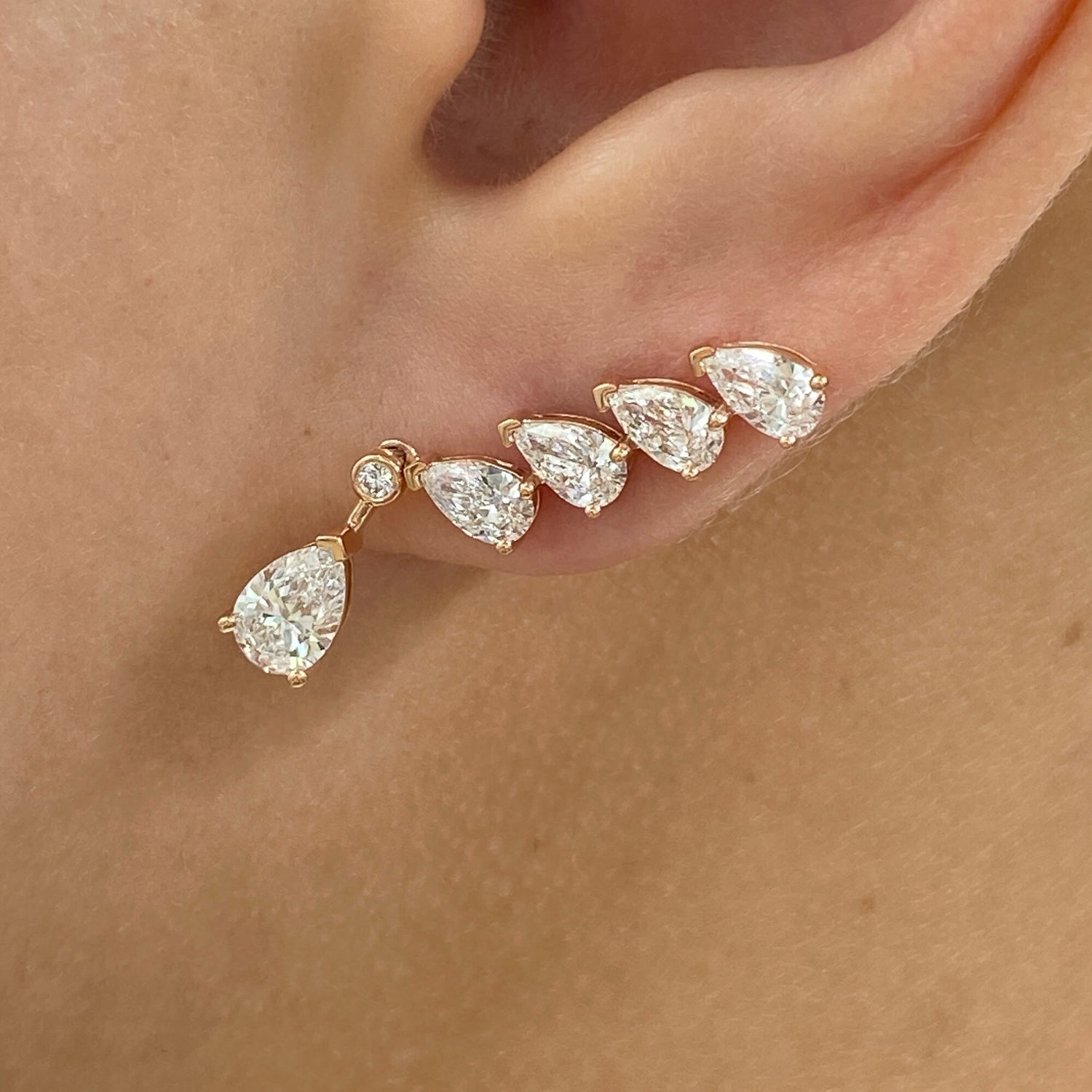 Katie 2.5 Lab-Grown Diamond Dangle, Bouquet Earrings