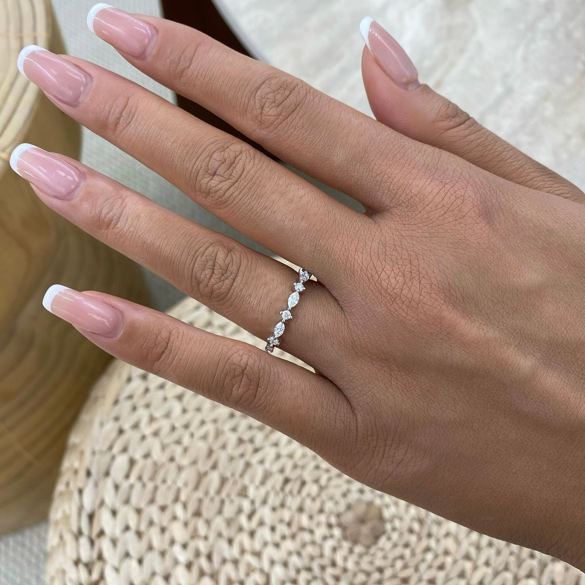 Adriana 0.4 Lab-Grown Diamond Half-Eternity, Side Stone Ring