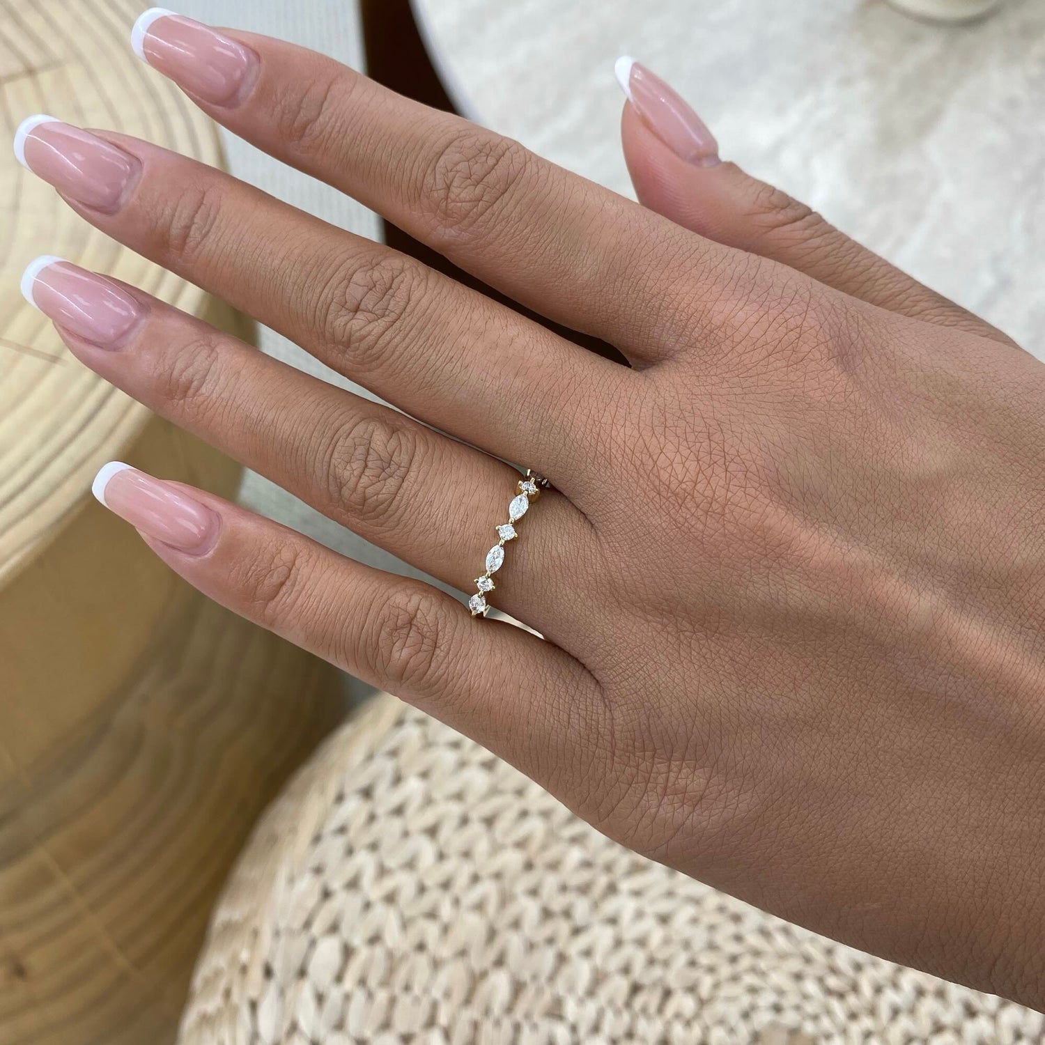 Adriana 0.4 Lab-Grown Diamond Half-Eternity, Side Stone Ring