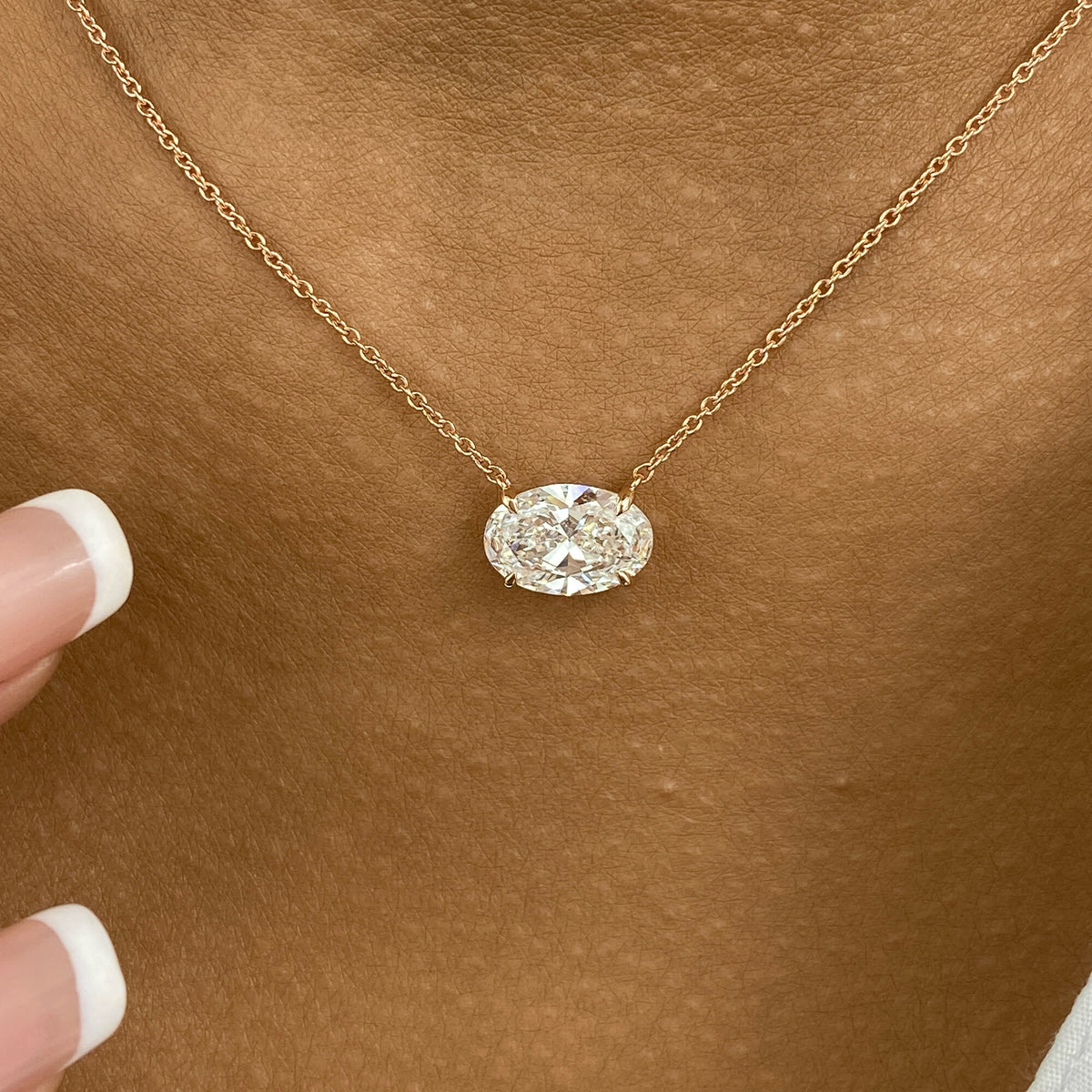 Summer 2.0 Oval Lab-Grown Diamond Solitaire, Chain Pendant