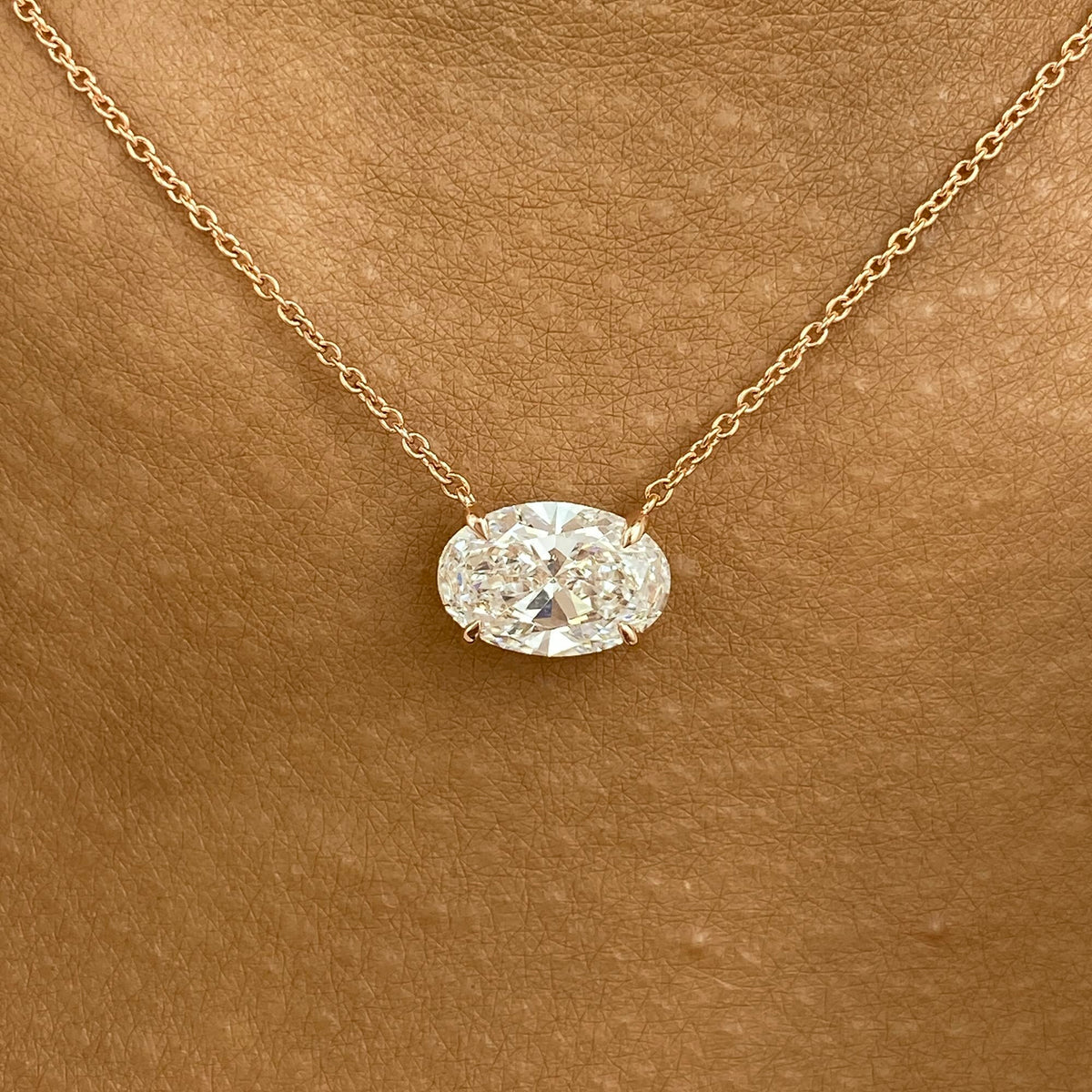 Summer 2.0 Oval Lab-Grown Diamond Solitaire, Chain Pendant