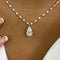 Priscilla 8.9 Pear Lab-Grown Diamond Solitaire,Chain Necklace