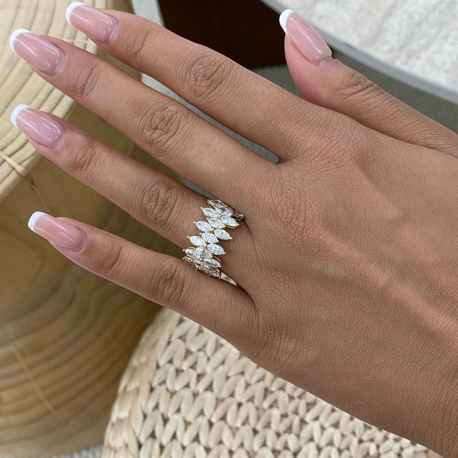 Luna 2.8 Lab-Grown Diamond Eternity, Side Stone Ring
