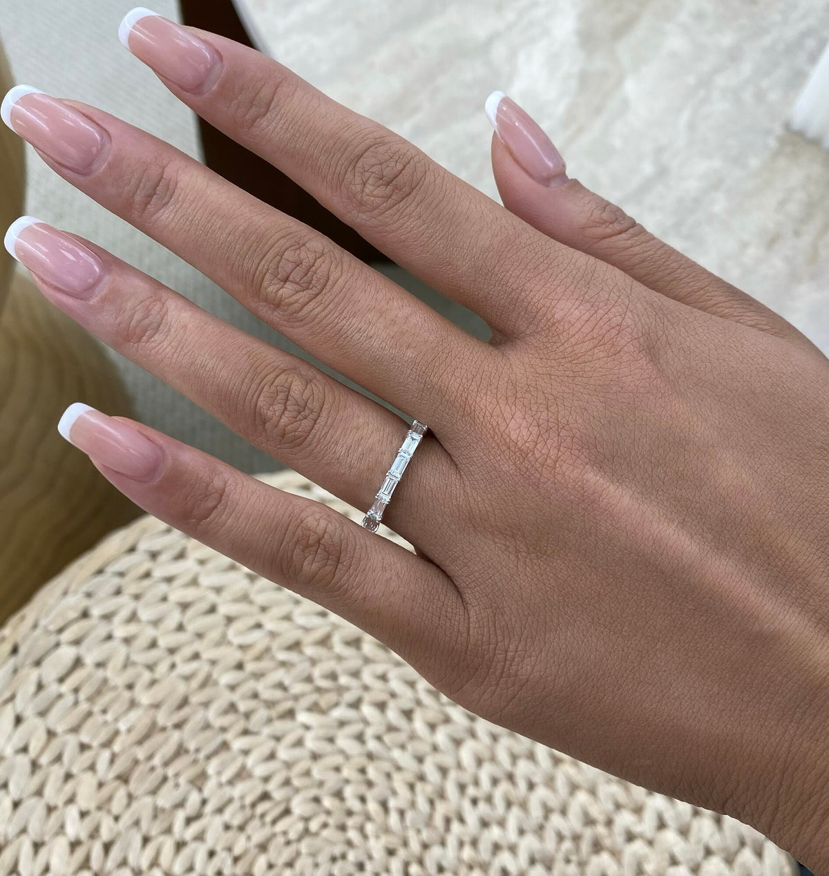 Regina 0.8 Lab-Grown Diamond Half-Eternity, Side Stone Ring