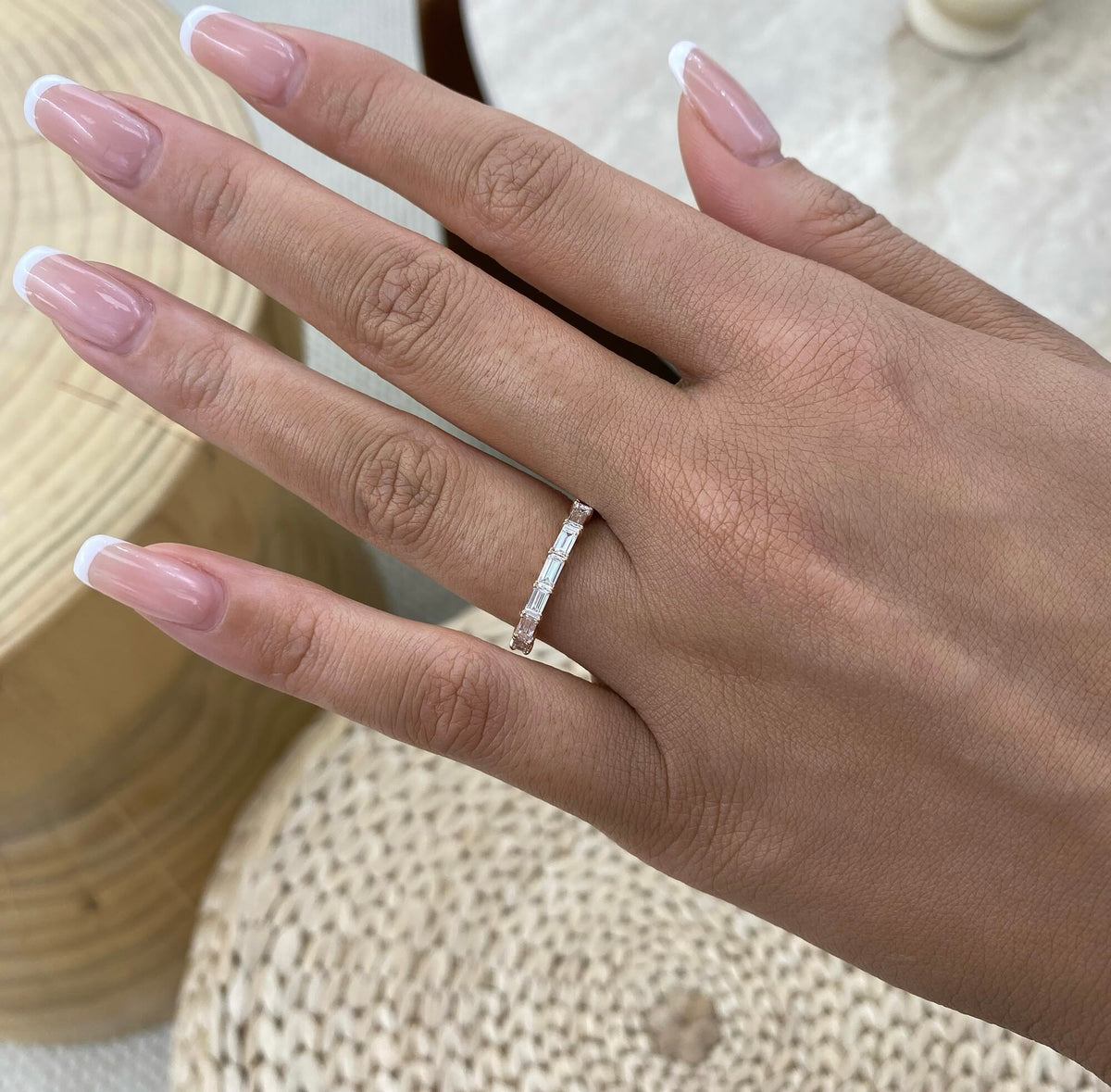 Regina 0.8 Lab-Grown Diamond Half-Eternity, Side Stone Ring