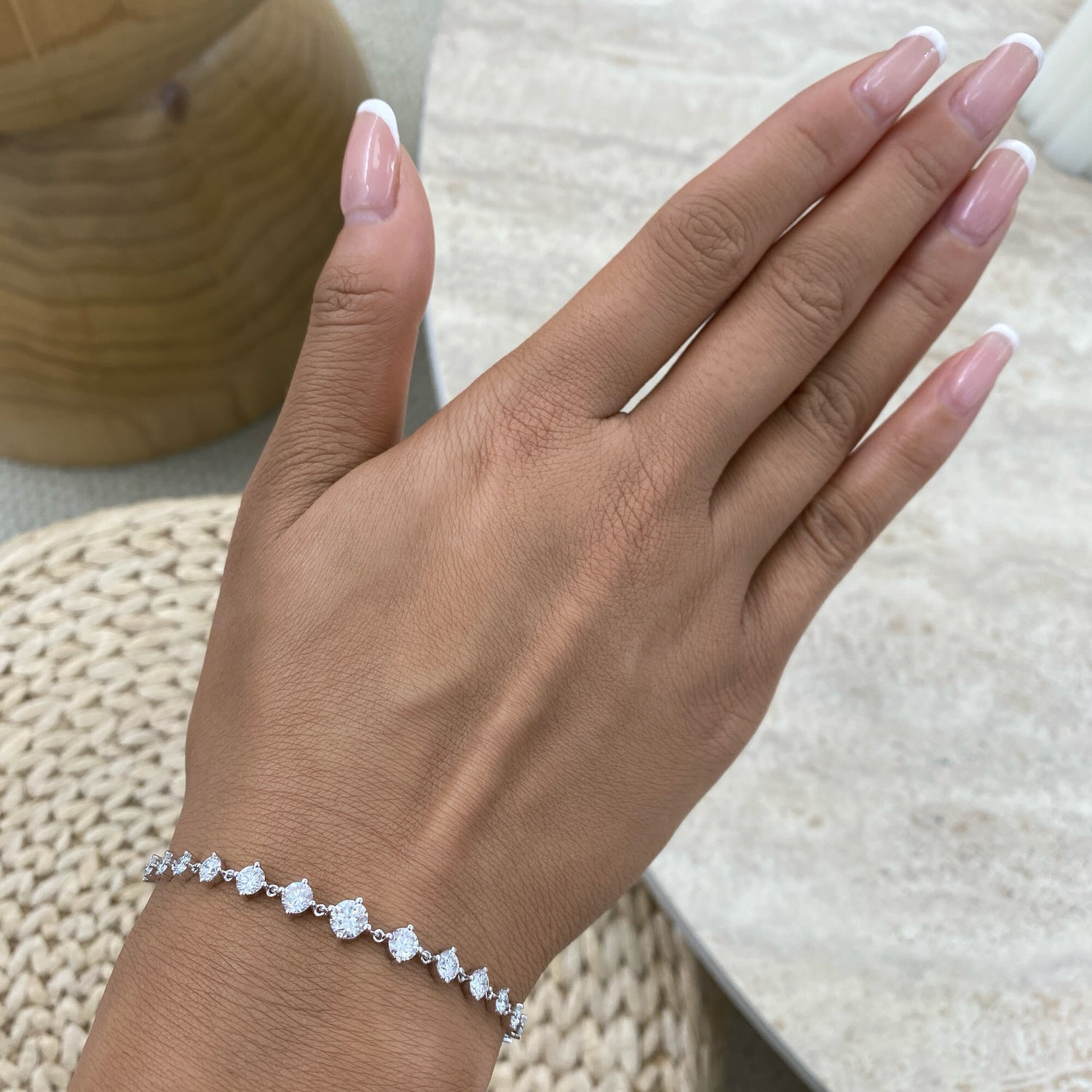 Piper 2.7 Lab-Grown Diamond Tennis, Chain Bracelets