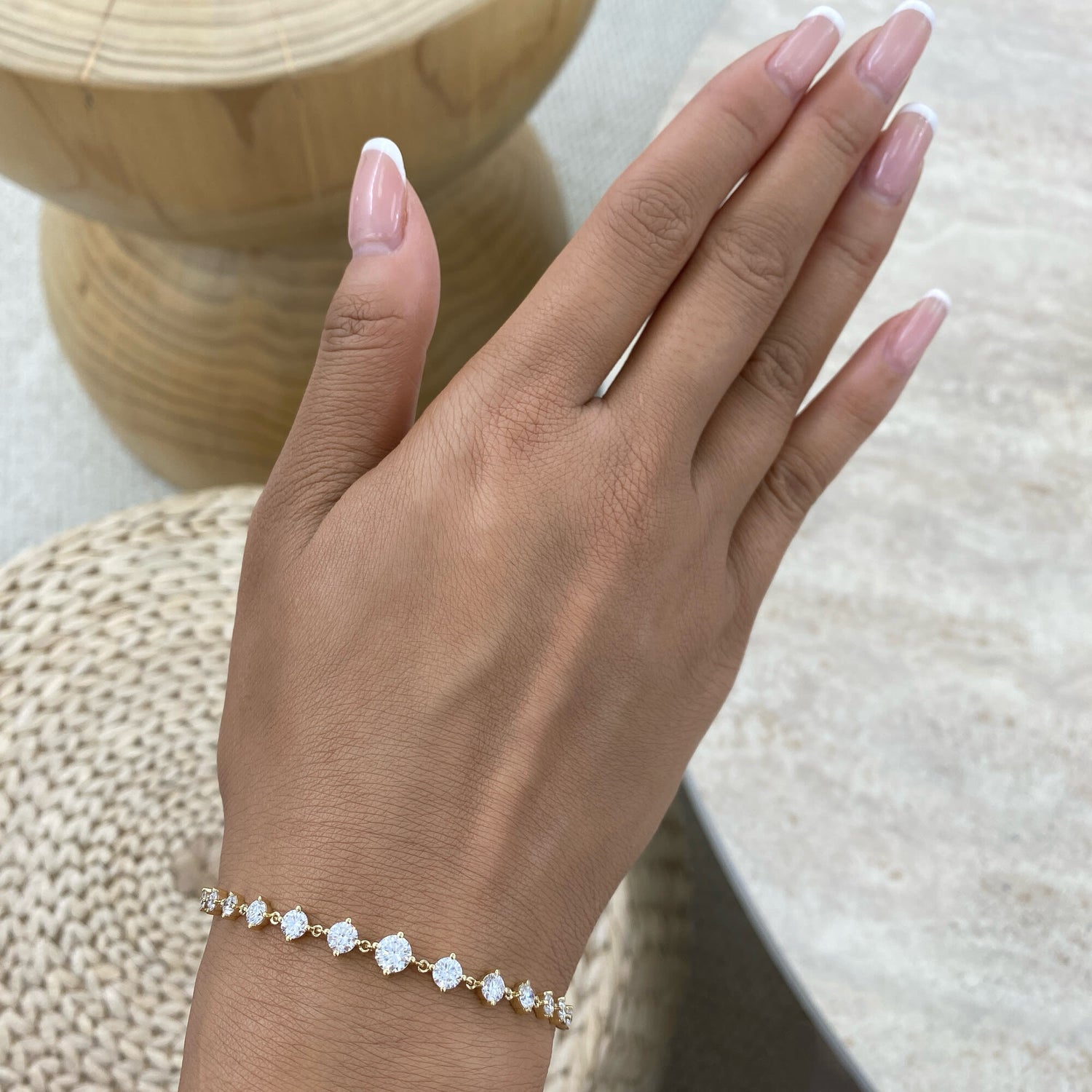 Piper 2.7 Lab-Grown Diamond Tennis, Chain Bracelets