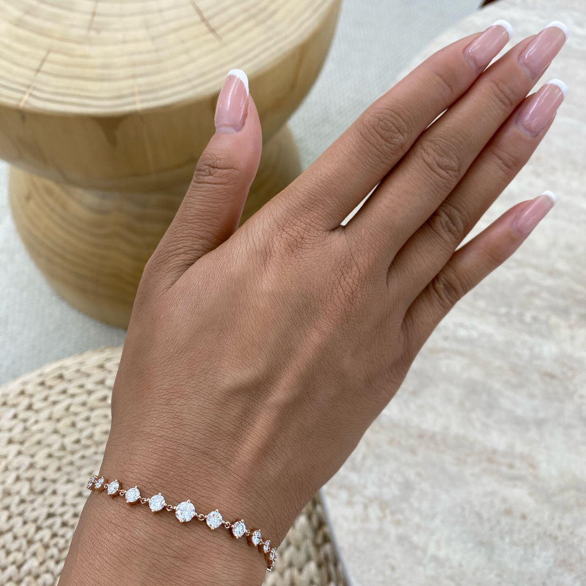 Piper 2.7 Lab-Grown Diamond Tennis, Chain Bracelets