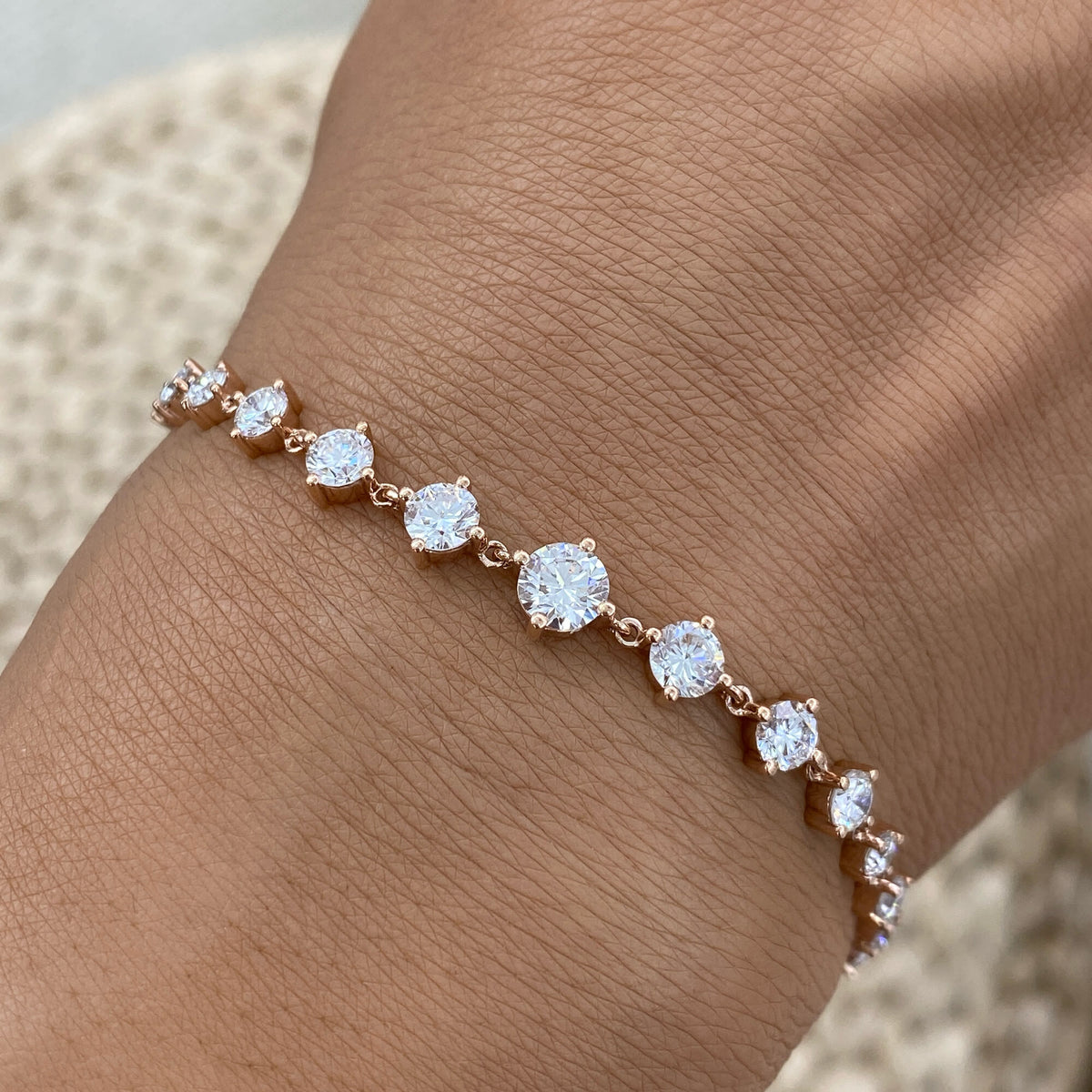 Piper 2.7 Lab-Grown Diamond Tennis, Chain Bracelets