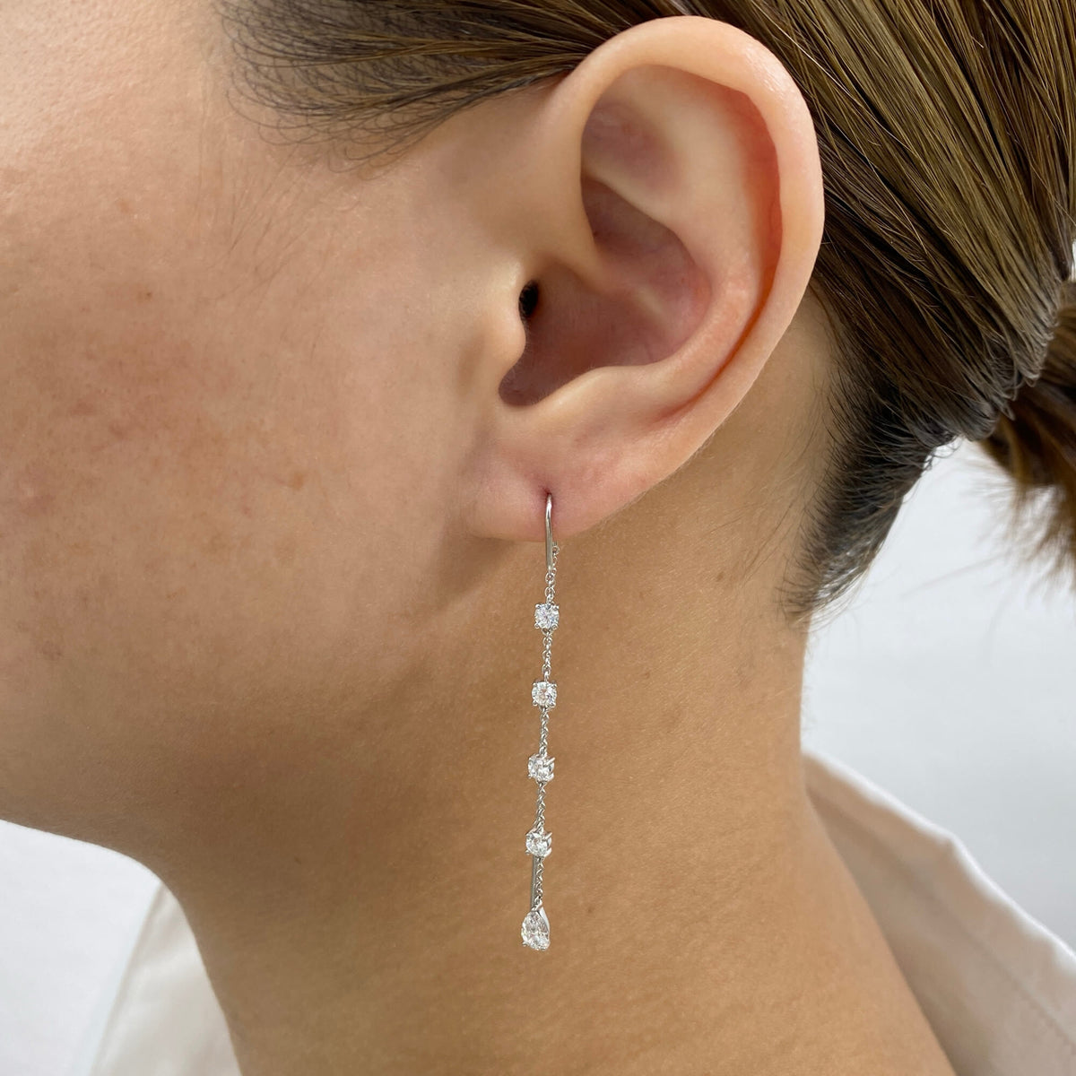 Ophelia 1.3 Lab-Grown Diamond Chain, Drop Earrings