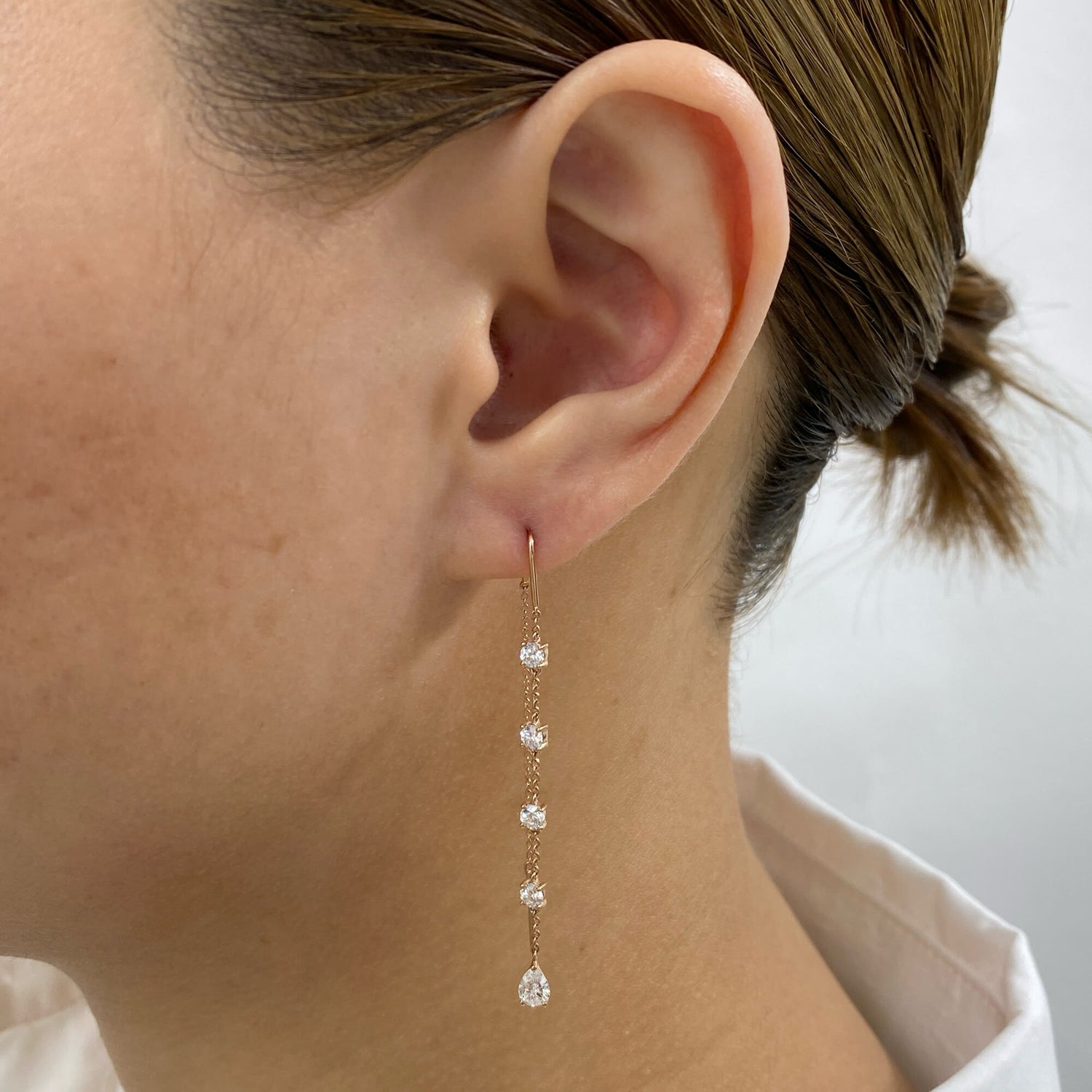 Alexa 1.3 Lab-Grown Diamond Chain, Drop Earrings