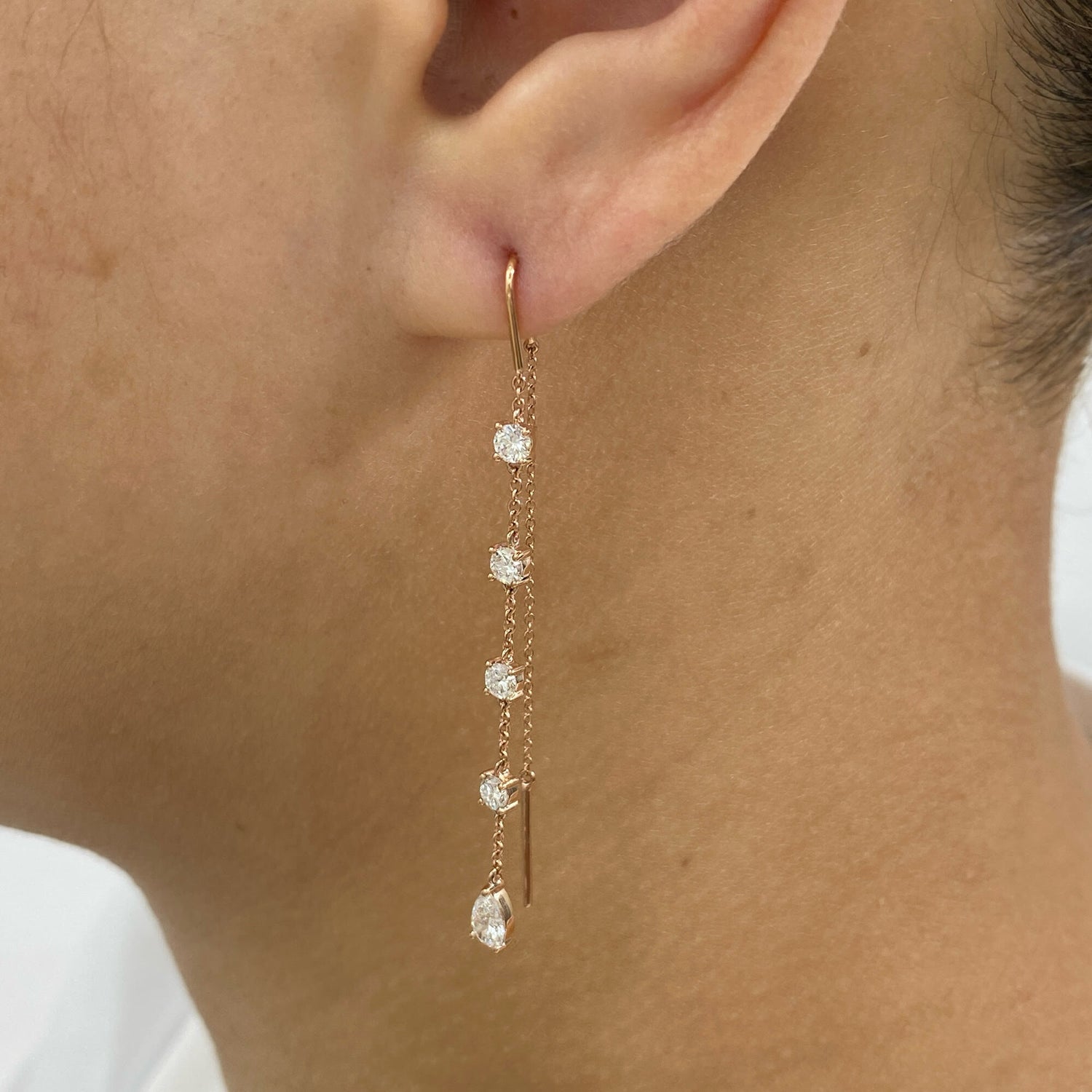 Alexa 1.3 Lab-Grown Diamond Chain, Drop Earrings
