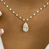 Priscilla 8.9 Pear Lab-Grown Diamond Solitaire, Chain Necklace