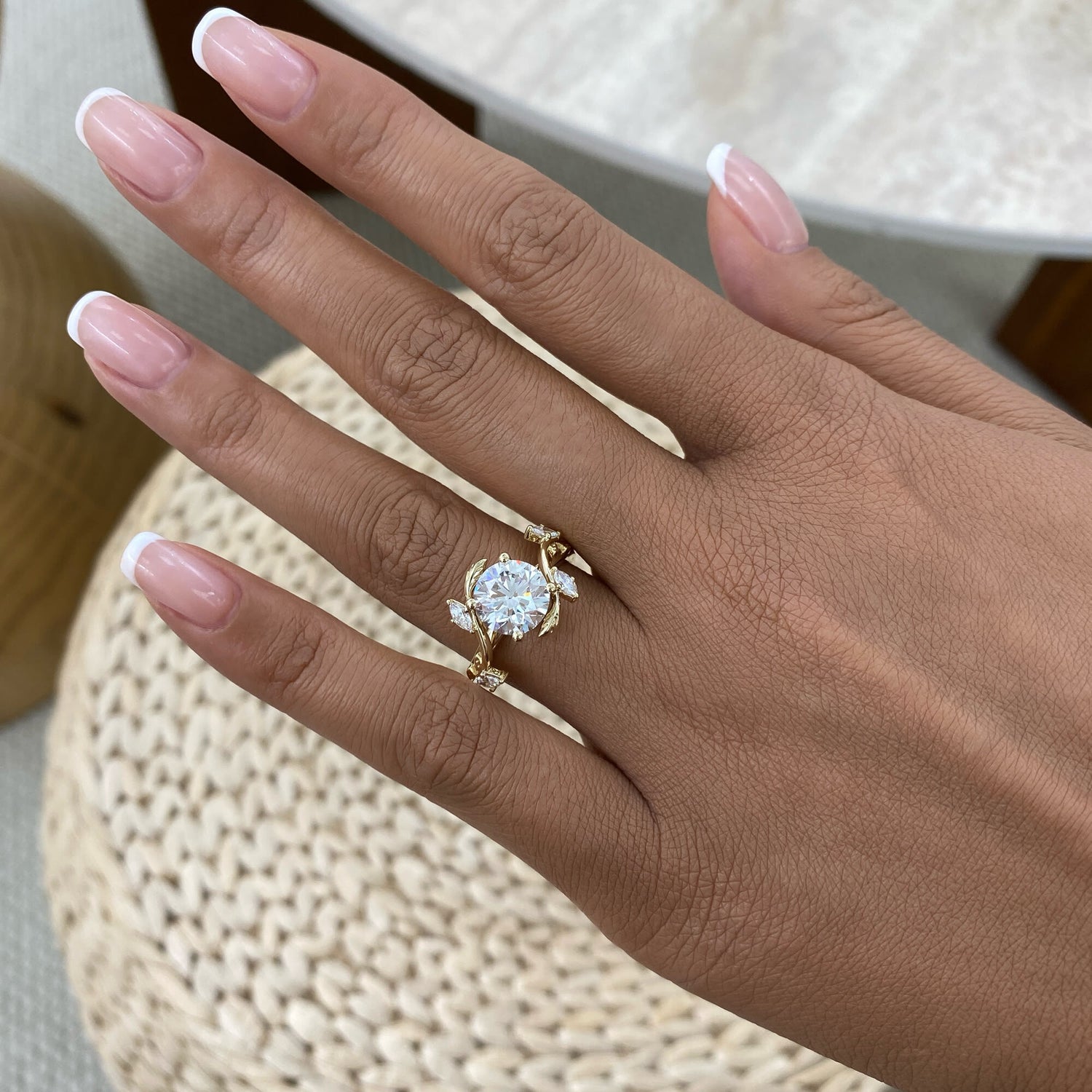 Carla 2.8 Round Lab-Grown Diamond Side Stone, Special Engagement Ring