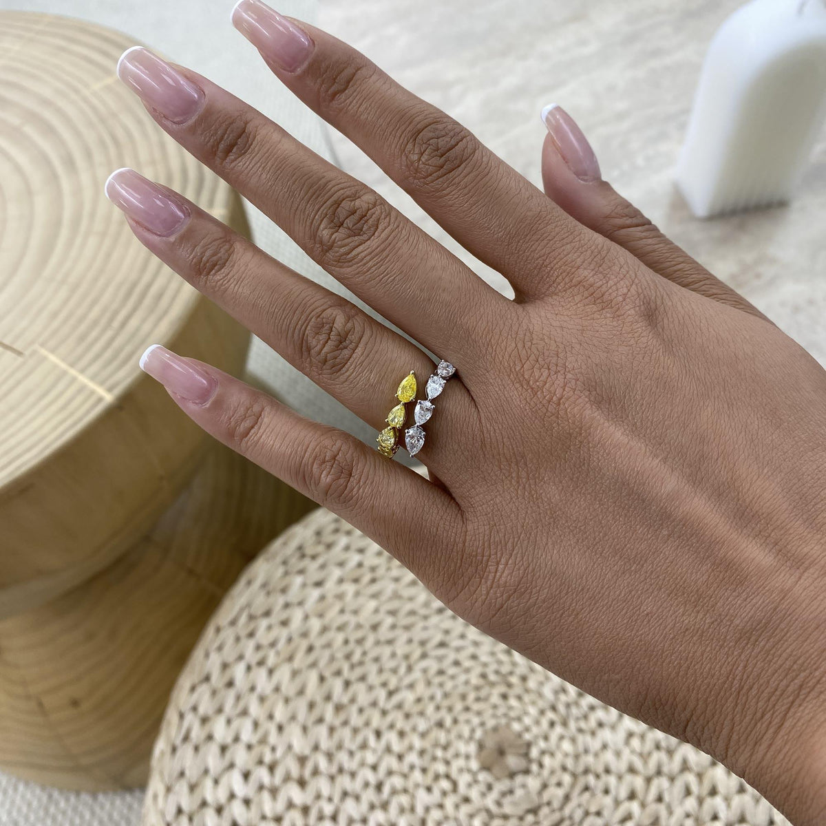 Lisa 1.7 Pear Lab-Grown Diamond Half-Eternity, Special Ring