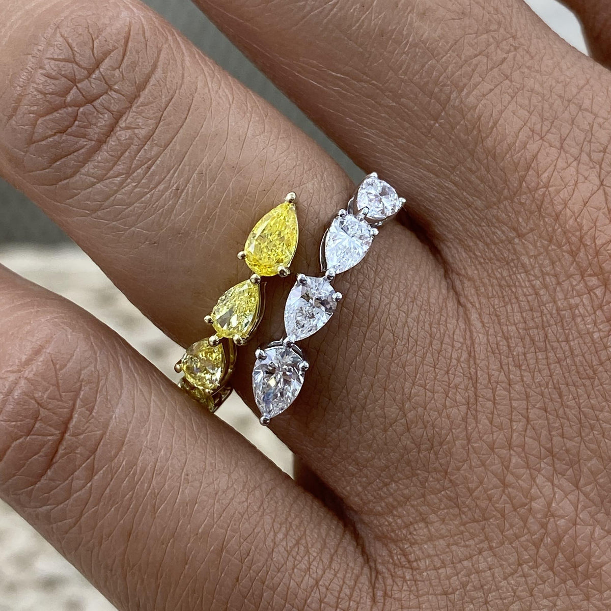 Lisa 1.7 Pear Lab-Grown Diamond Half-Eternity, Special Ring