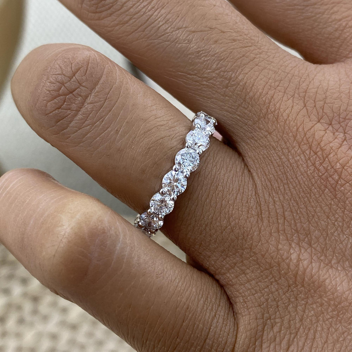 Irene 3.2 Round Lab-Grown Diamond Eternity Ring