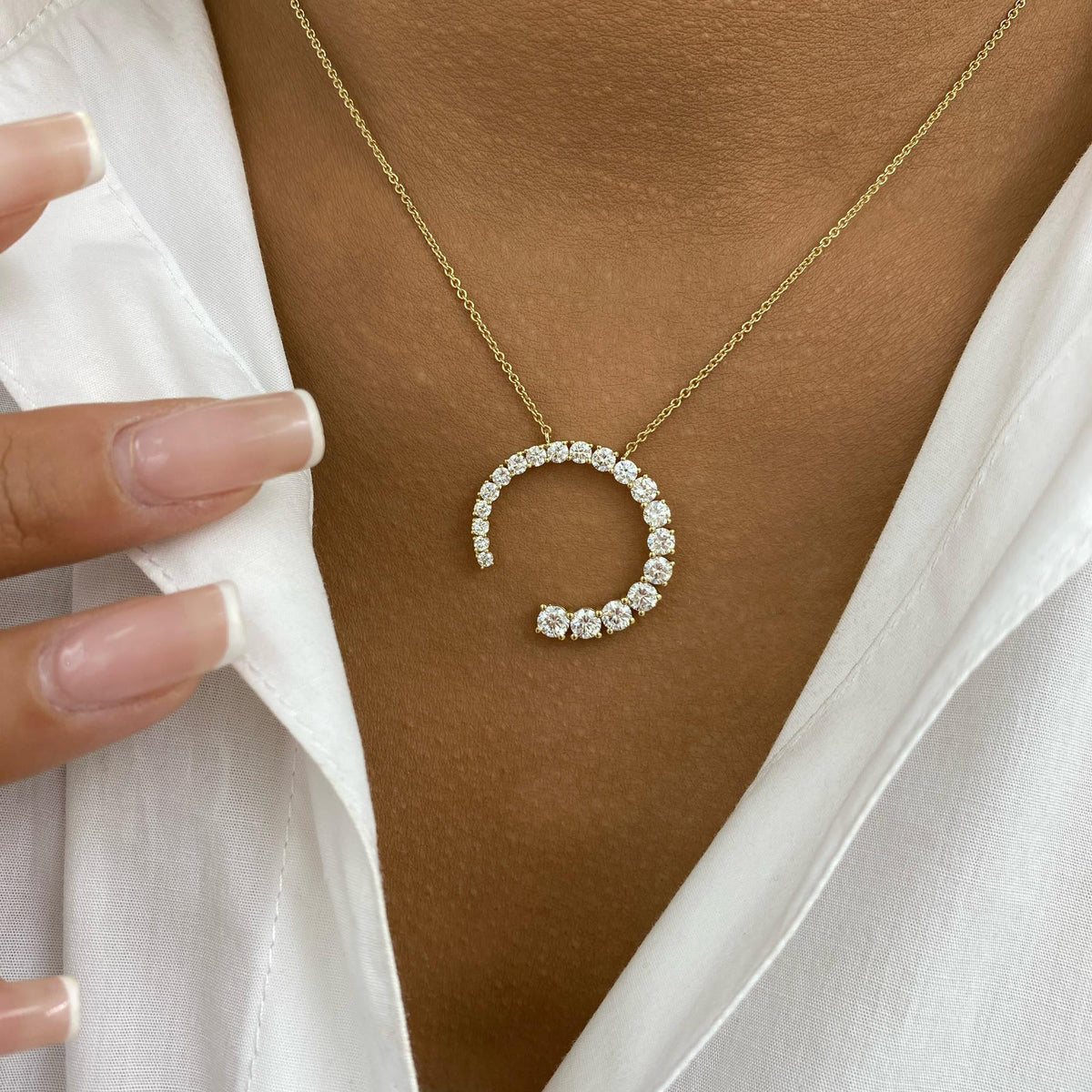 Corinne 2.1 Round Lab-Grown Diamond Special, Chain Necklace