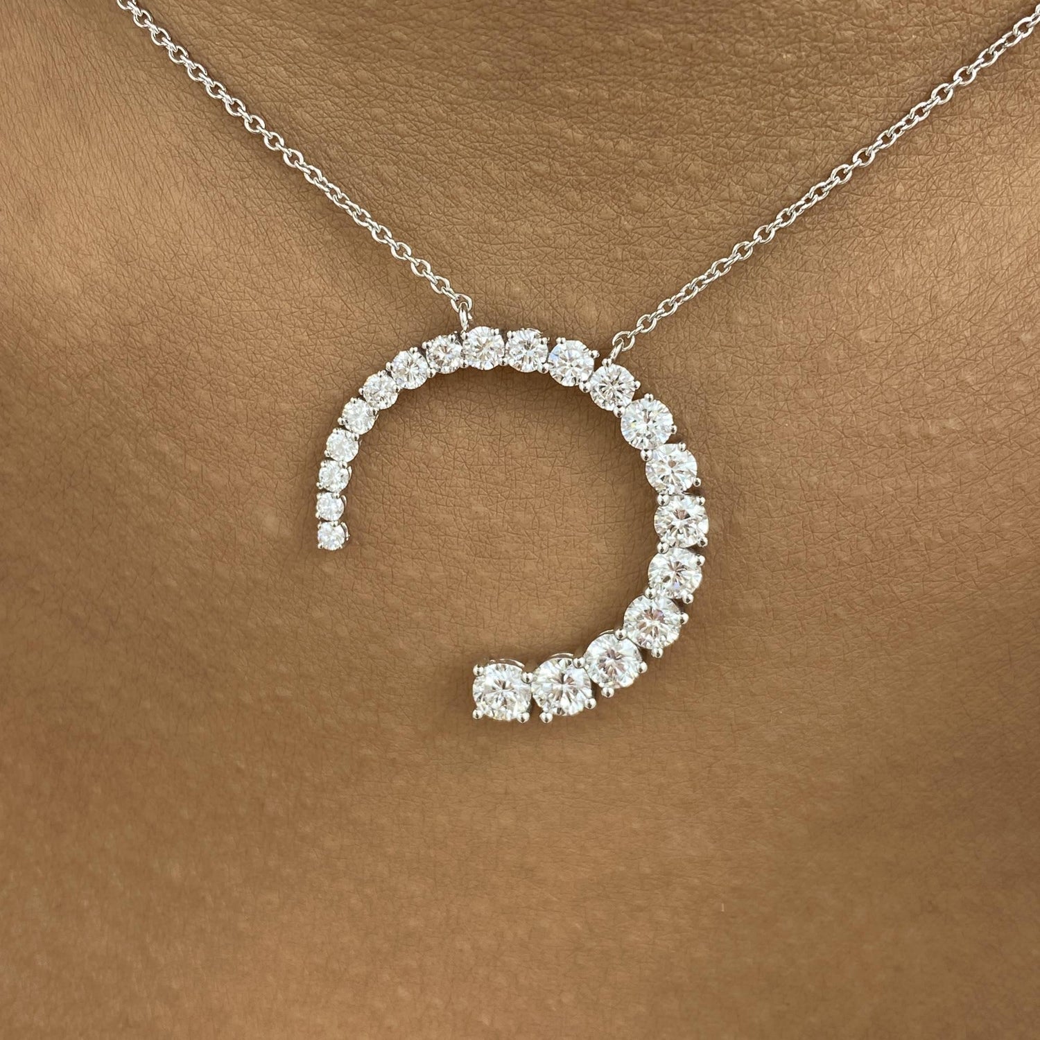 Corinne 2 Round Lab-Grown Diamond Special, Chain Necklace