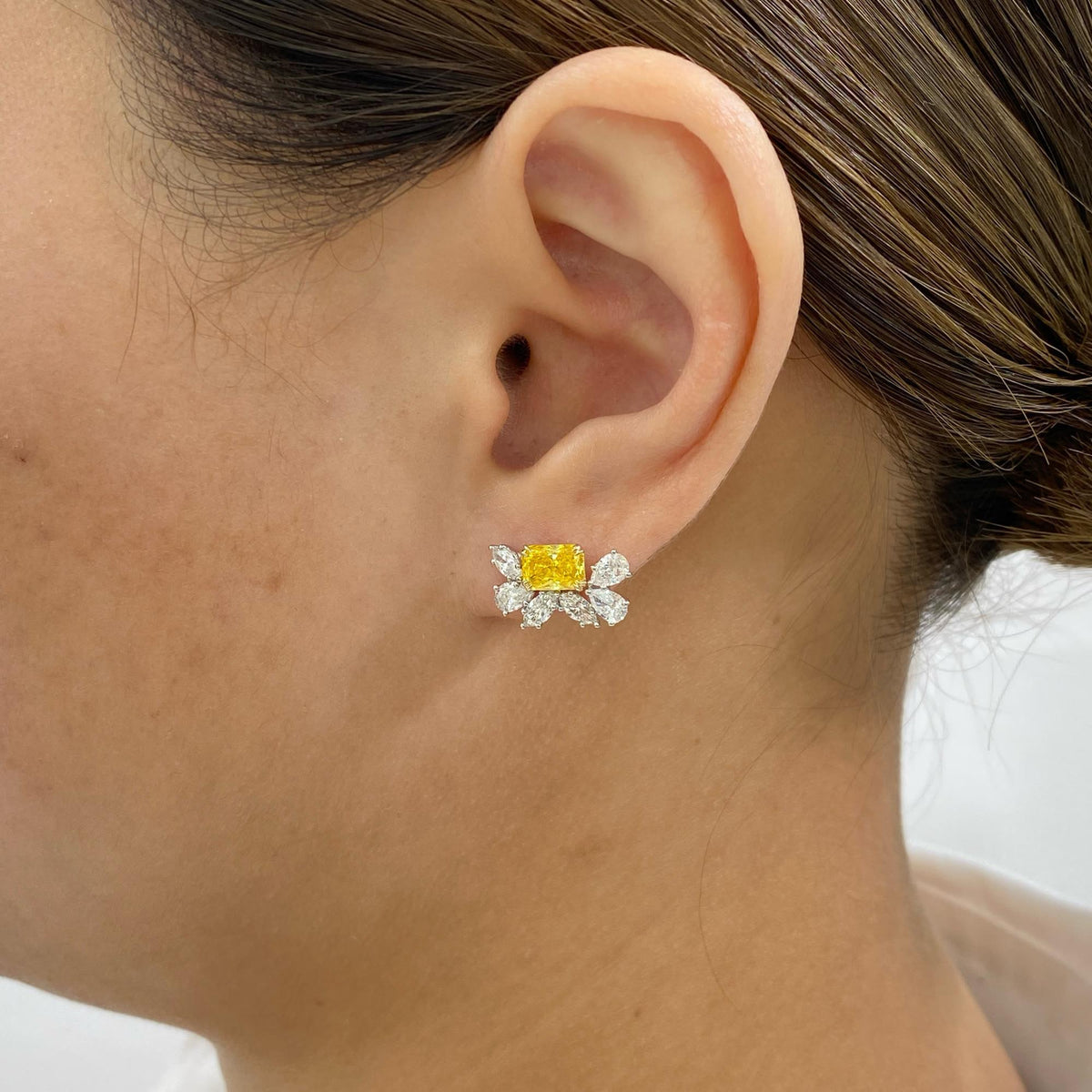 Lorelei 3.4 Emerald,Pear,Marquise Lab-Grown Diamond Bouquet, Studs Earrings