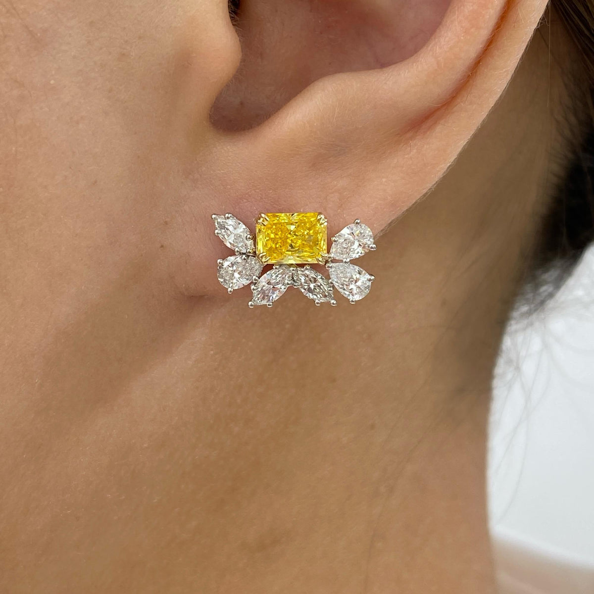 Lorelei 3.4 Emerald,Pear,Marquise Lab-Grown Diamond Bouquet, Studs Earrings