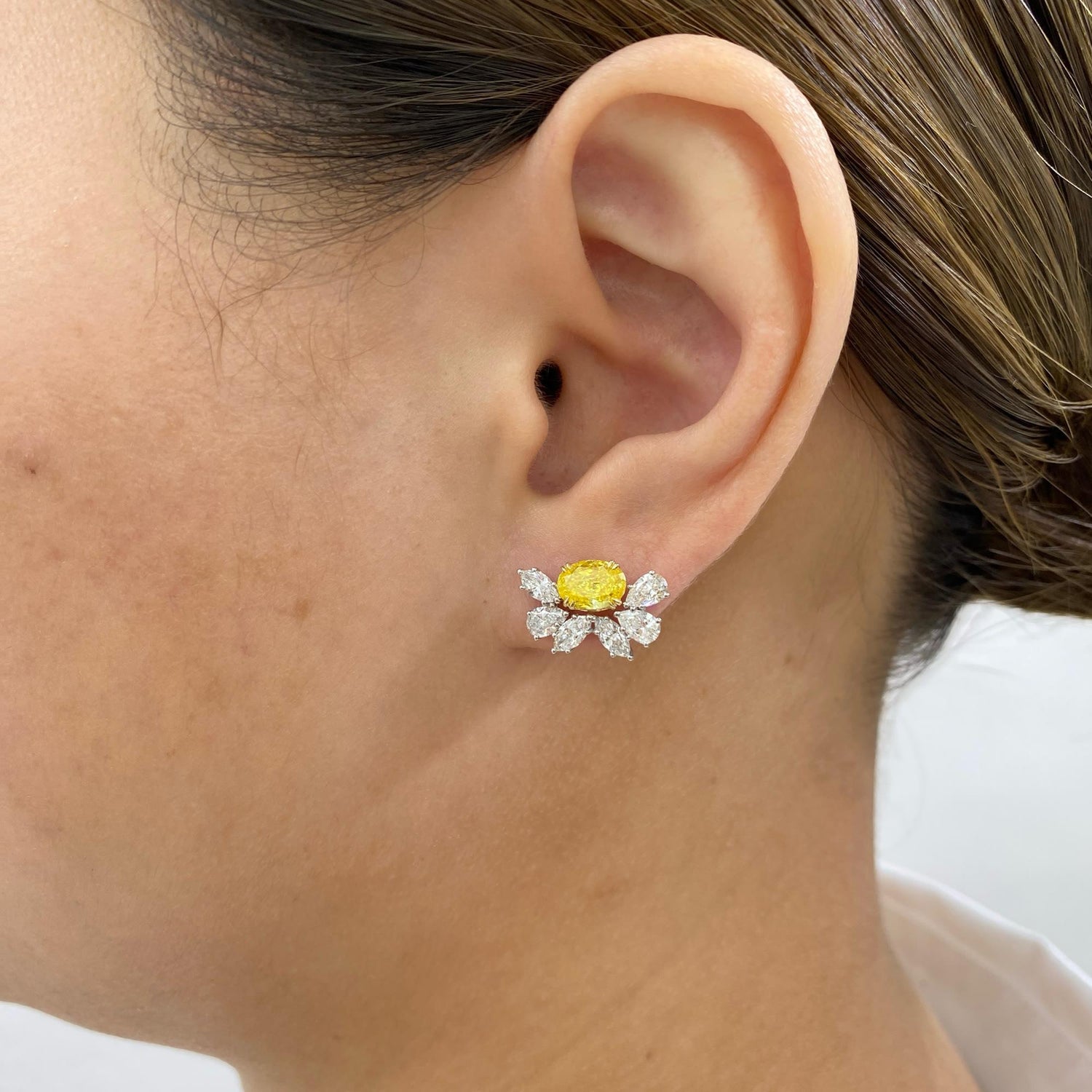 Lorelei 3.4 Oval,Pear,Marquise Lab-Grown Diamond Bouquet, Studs Earrings