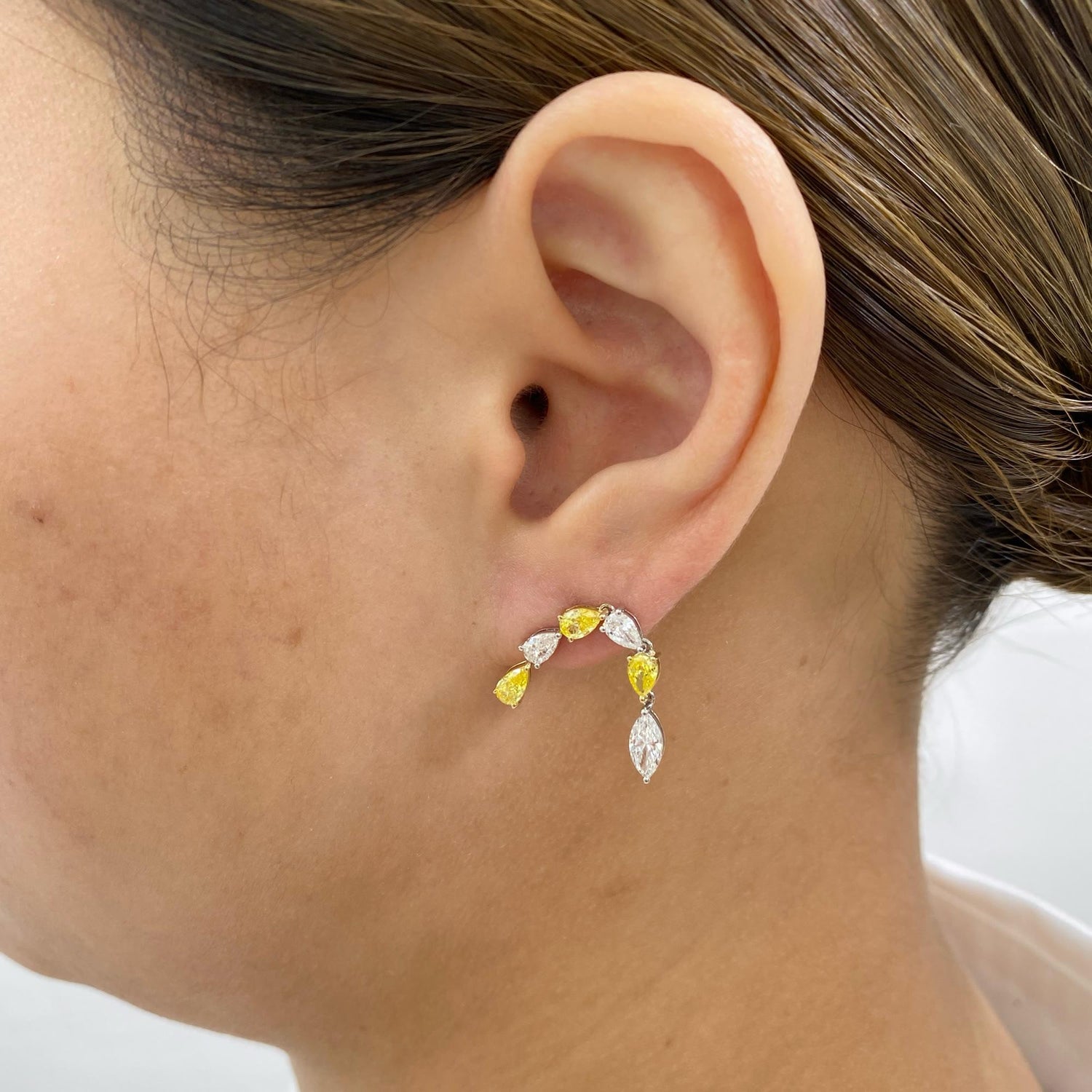 Arianna 2.4 Pear,Marquise Lab-Grown Diamond Drop Earrings