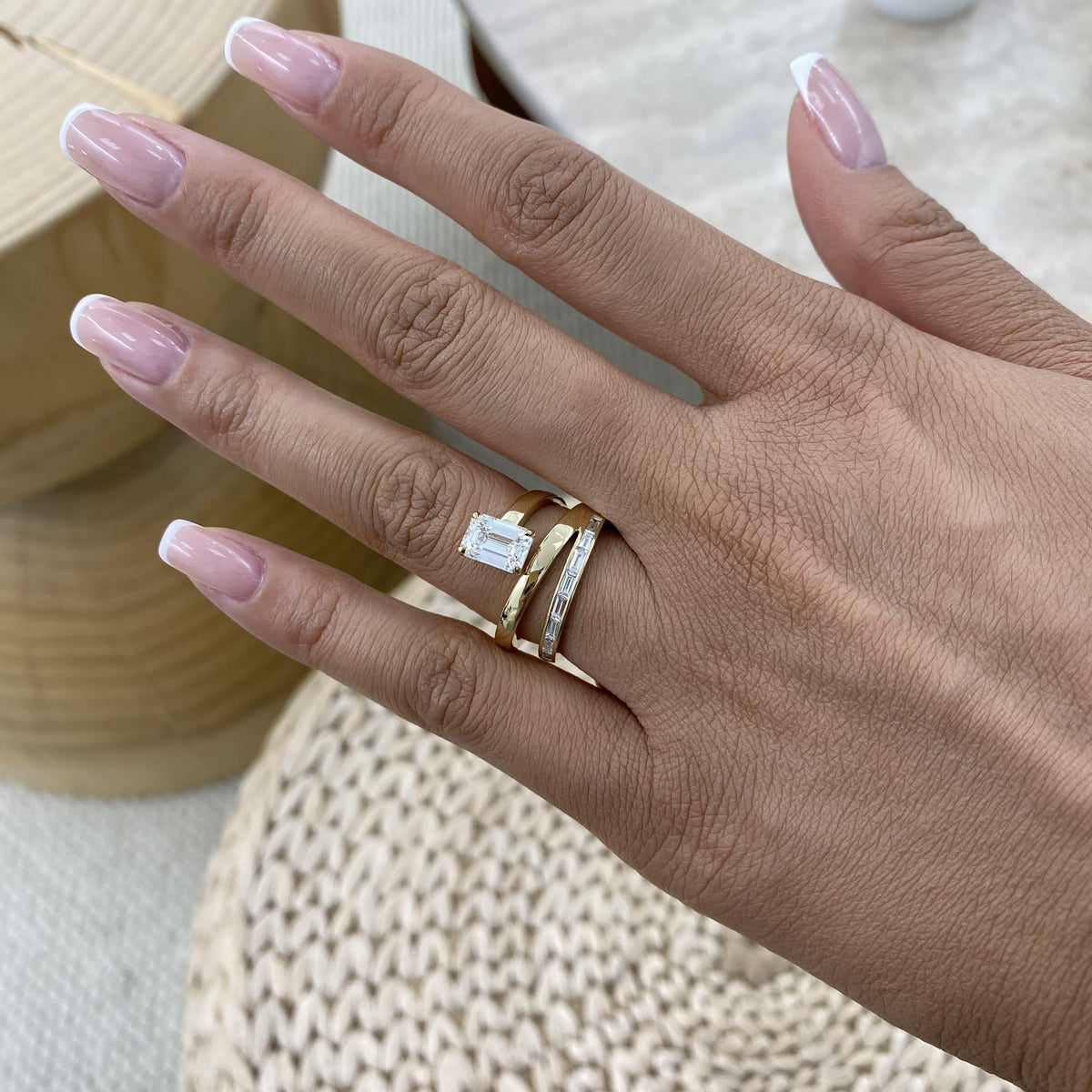 Katelyn 1.9 Emerald Lab-Grown Diamond Side Stone, Special Ring