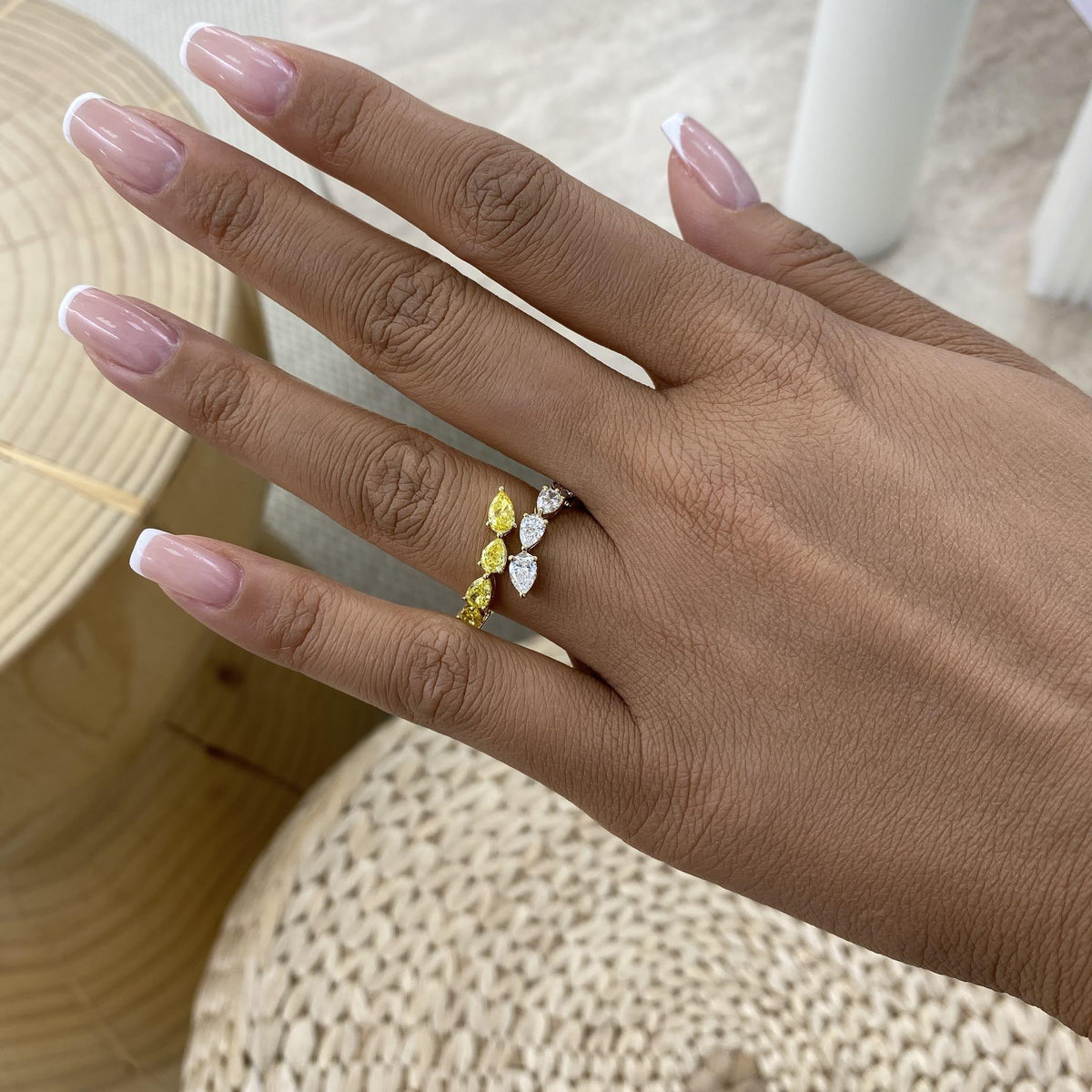Lisa 1.7 Pear Lab-Grown Diamond Half-Eternity, Special Ring