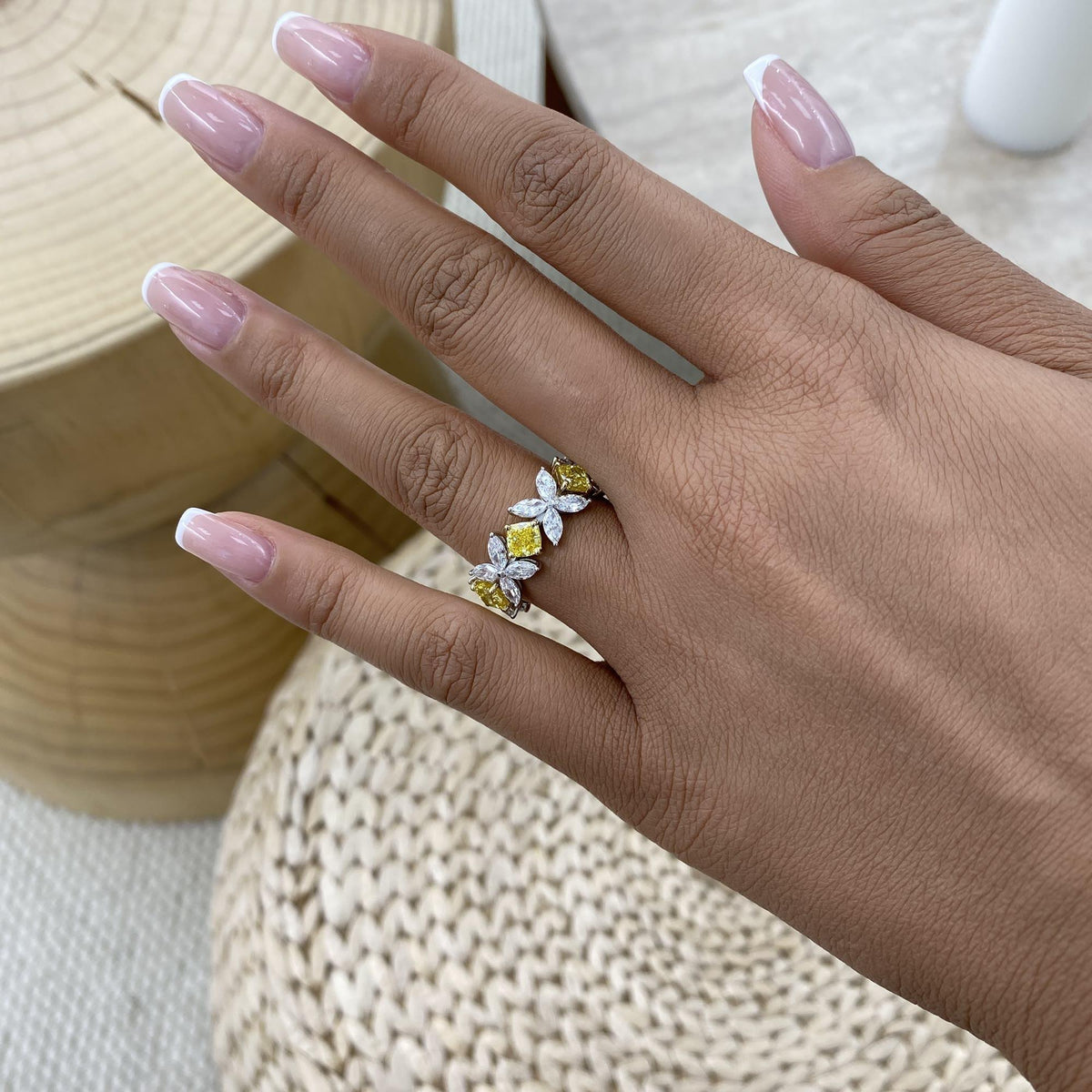 5.7 Cushion,Marquise Lab-Grown Diamond Eternity, Special Ring