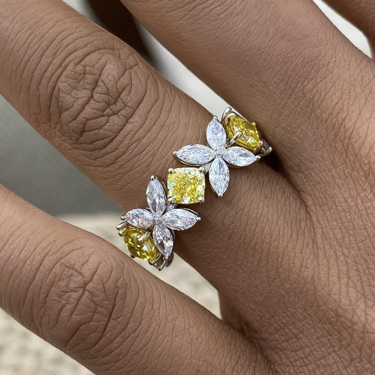 5.7 Cushion,Marquise Lab-Grown Diamond Eternity, Special Ring