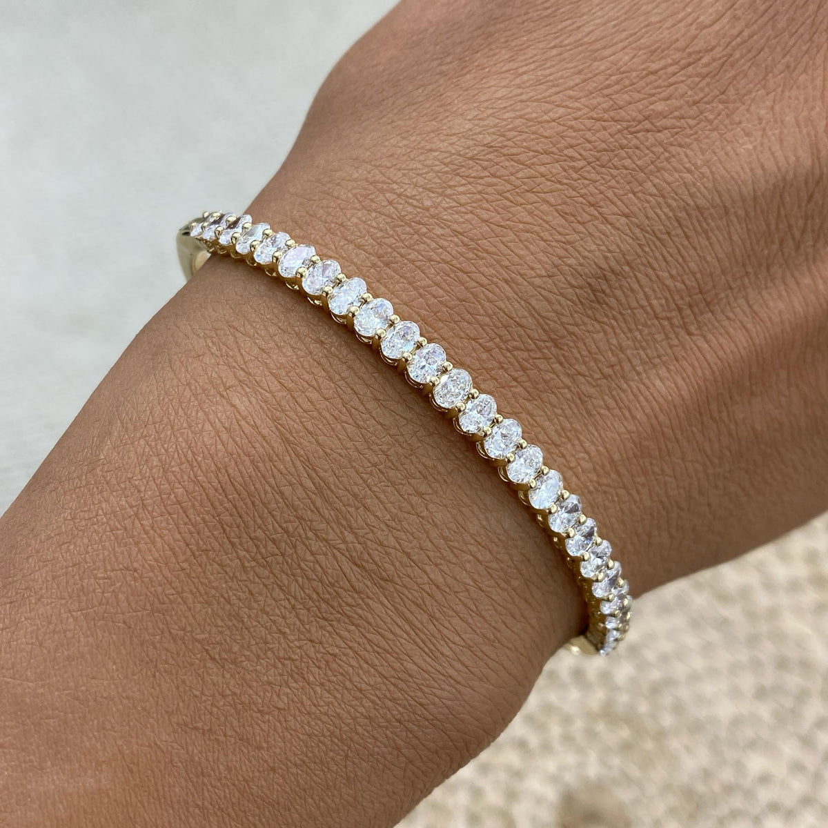Heidi 3.1 Oval Lab-Grown Diamond Tennis Bracelet