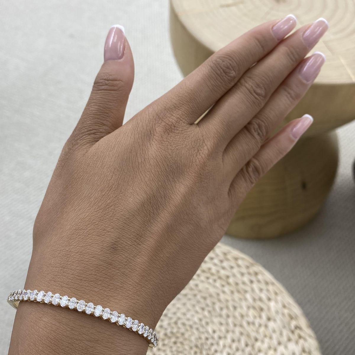 Heidi 3.1 Oval Lab-Grown Diamond Tennis Bracelet